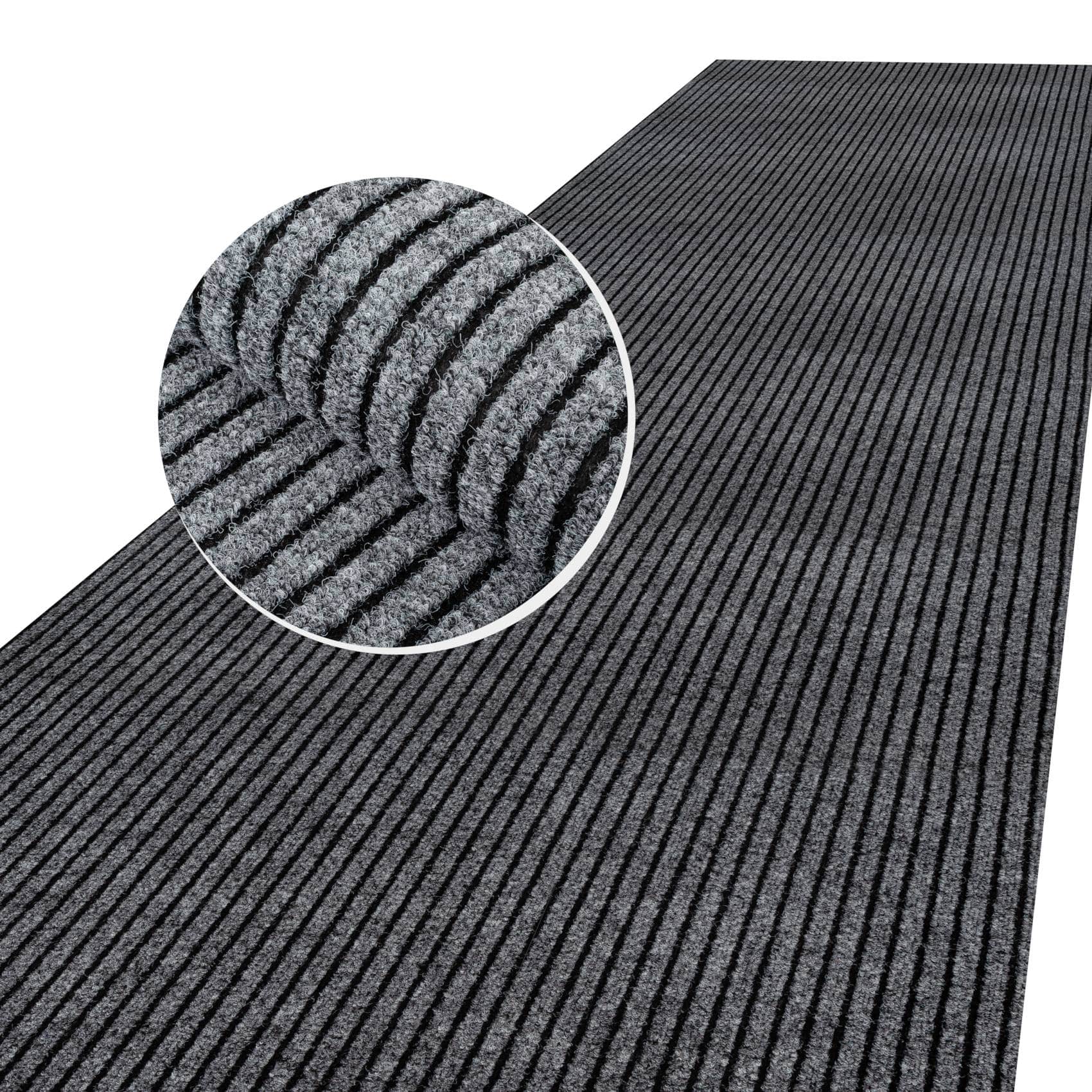 Teppichboden Flur Läufer Teppichläufer Büroläufer Meterware SMER 100cm Breite Grau 100x100cm