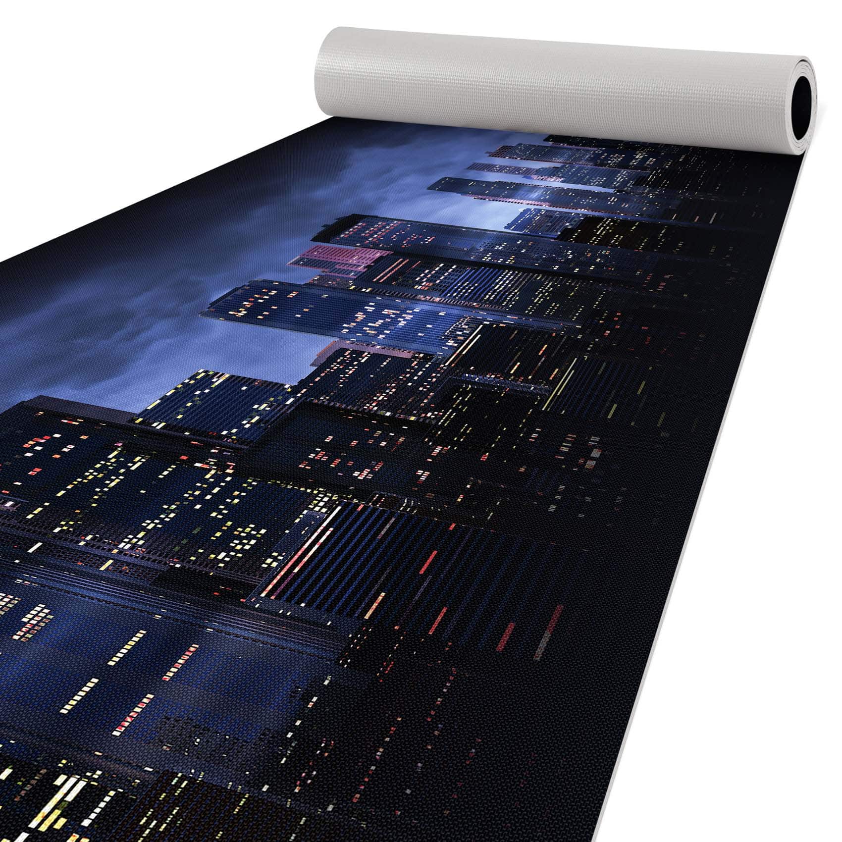 Küchenläufer Küchenteppich Läufer Flur Teppichläufer Skyline Blau 50cm Breit 100cm