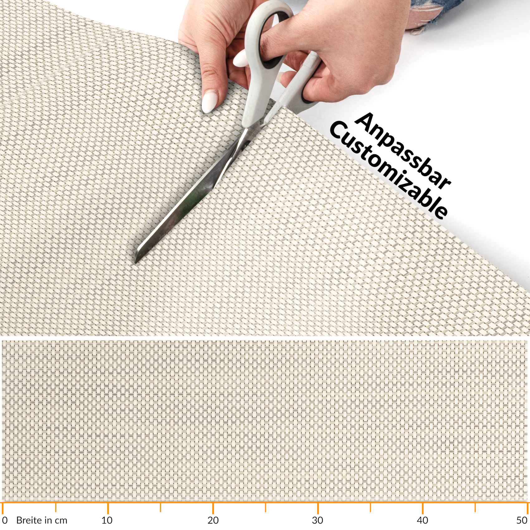 Outdoorteppich Teppichläufer Küchenläufer Rattan Tatami Flecht Gelb | 50cm Breit 100x50cm