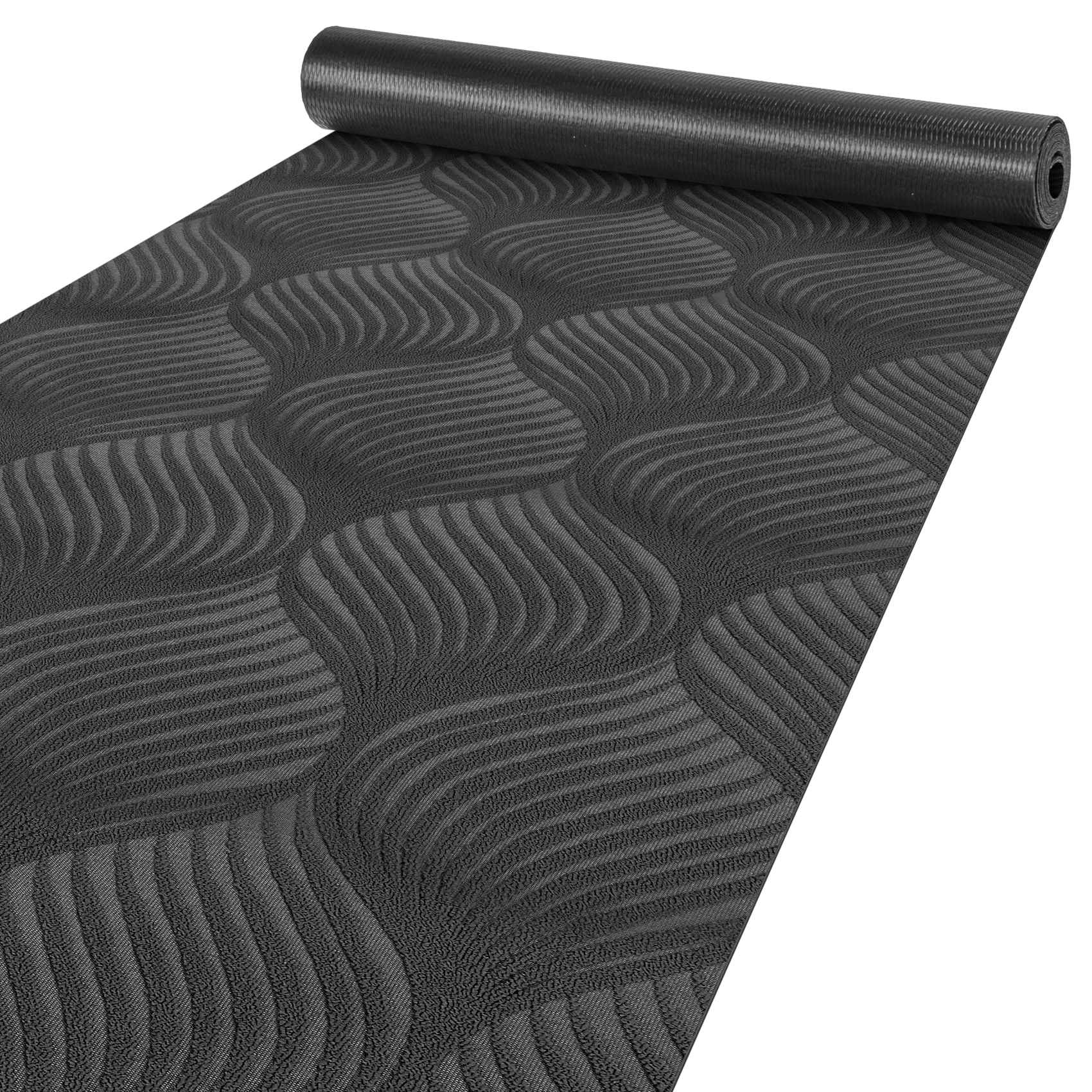 Läufer Flur Teppichläufer Küchenläufer abwaschbar Textil Baker Breite 50cm Grau 100x50cm