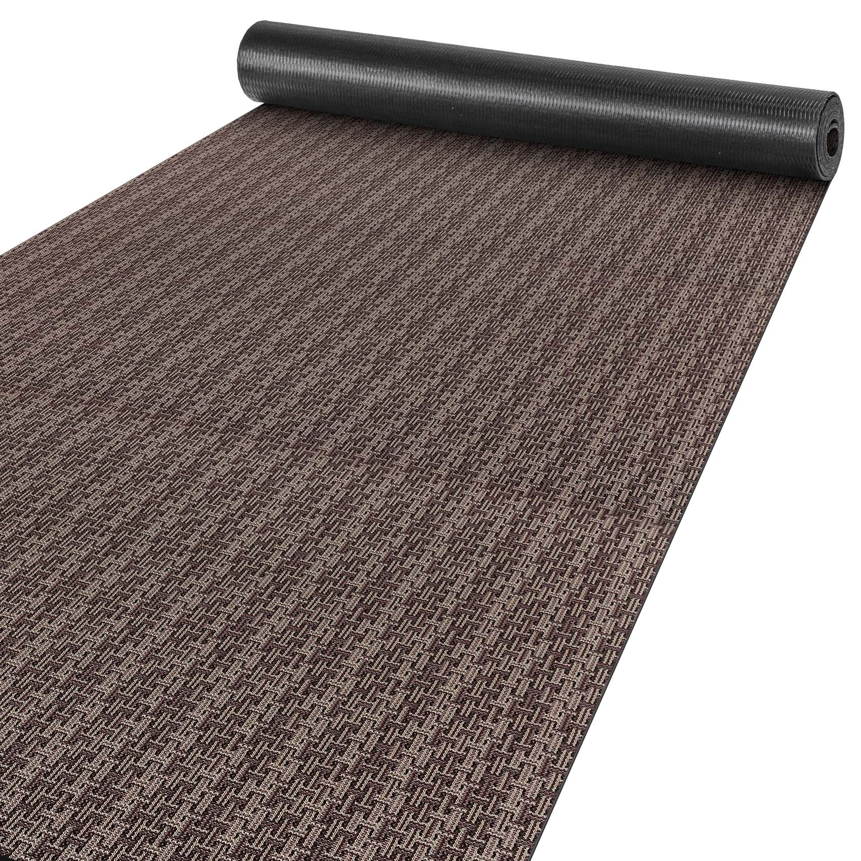 Küchenteppich Teppichläufer Läufer Flur waschbar Textil Itaca Breite 67cm Braun 100x67cm