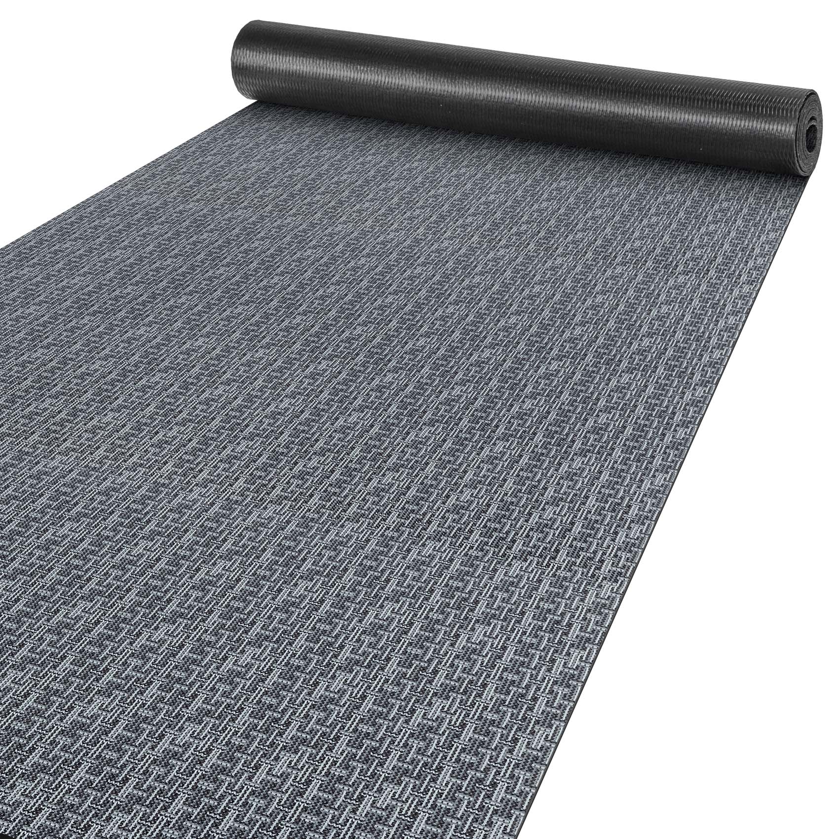 Küchenteppich Teppichläufer Läufer Flur waschbar Textil Itaca Breite 67cm Grau 100x67cm