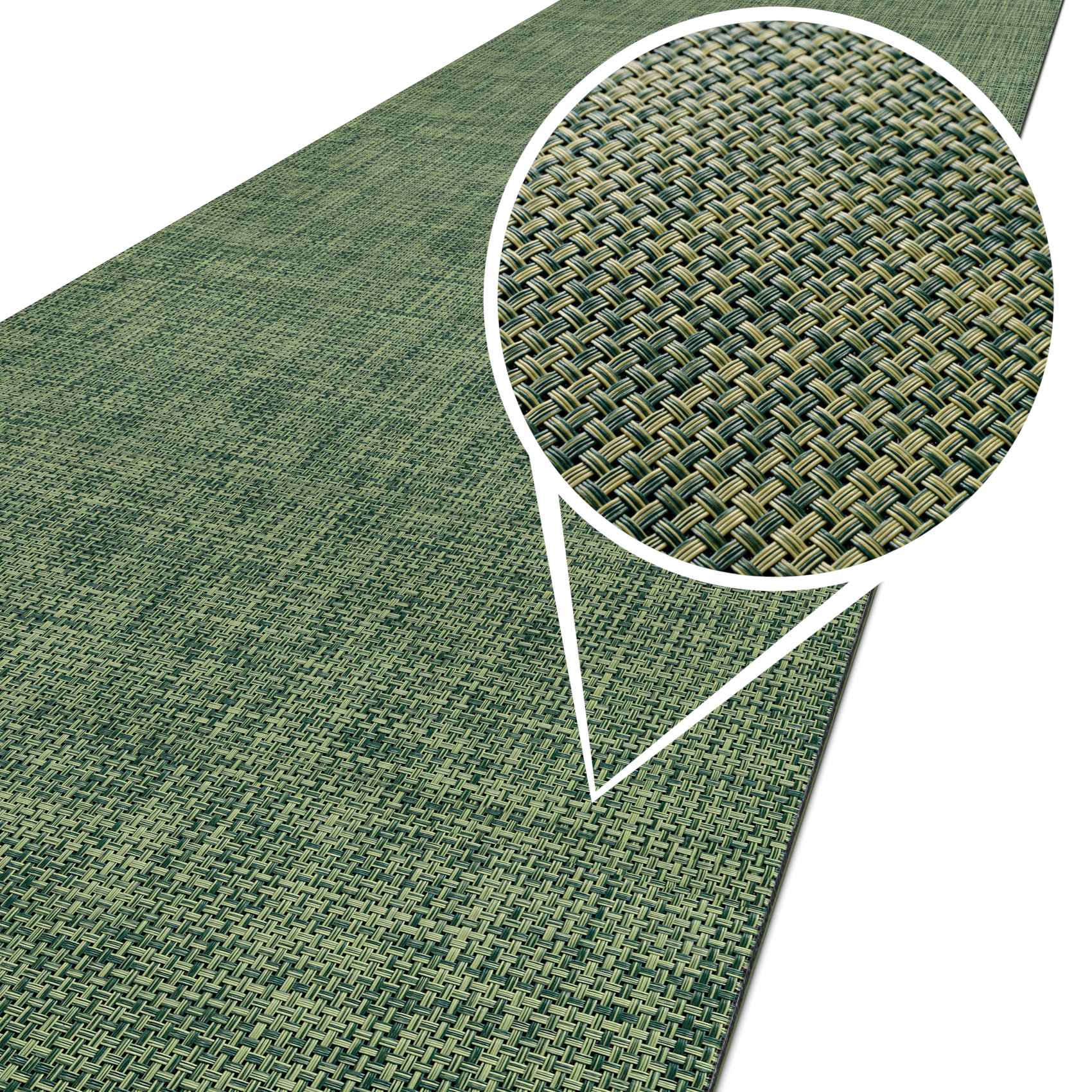 Outdoorteppich Teppichläufer Küchenläufer Rattan Tatami | 50/ 67/ 100 cm Breit Grün 50cm 100cm