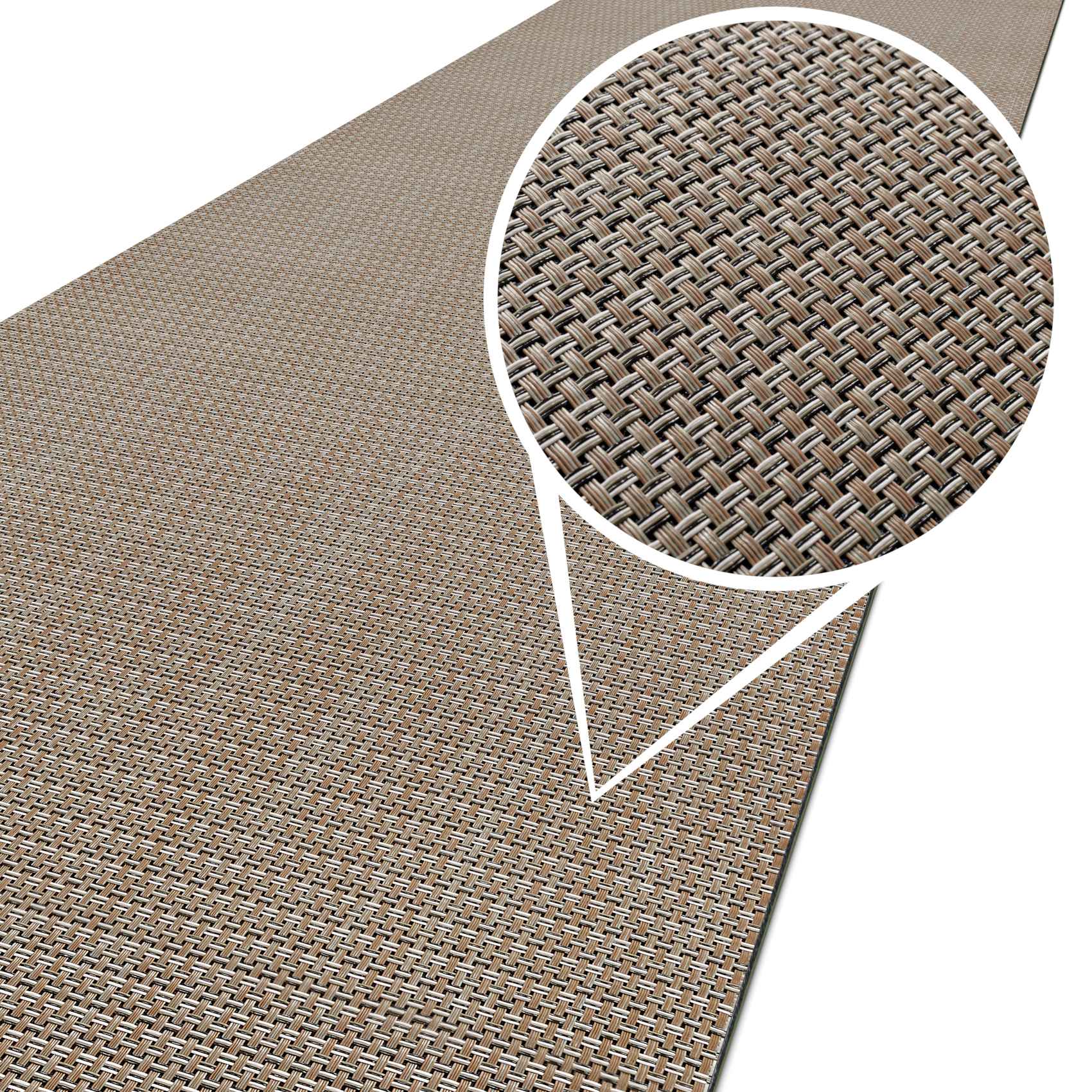 Outdoorteppich Teppichläufer Küchenläufer Rattan Tatami | 50/ 67/ 100 cm Breit Beige Braun 50cm 100cm