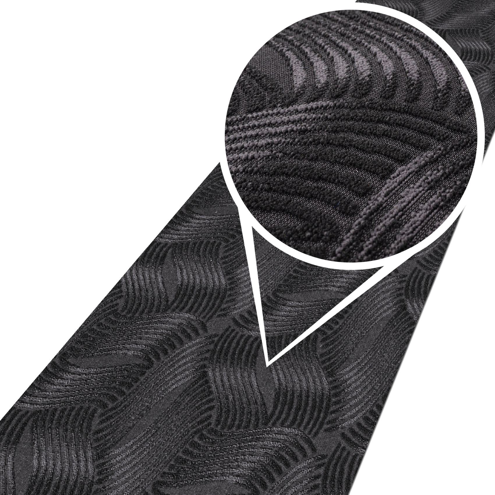 Teppich Läufer Veloursteppich Küchenteppich Küchenläufer Läufer Flur rutschfest Julianna Anthrazit 50cm 100cm