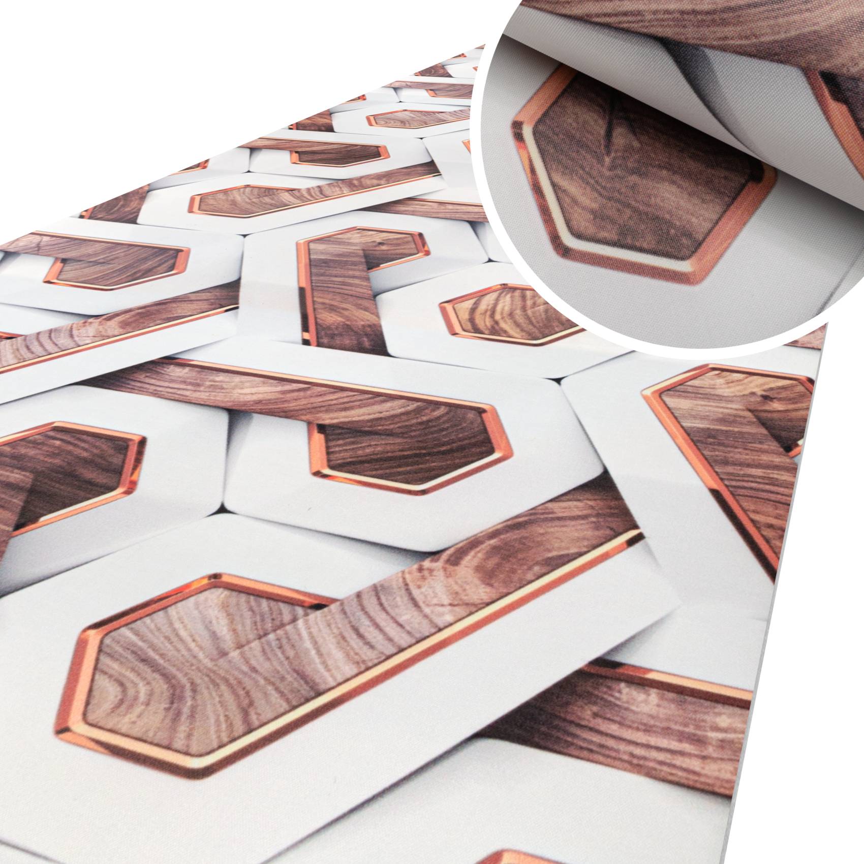 Küchenläufer Küchenteppich Läufer Flur Teppichläufer Motiv Parket 3D Illusion 100x52cm