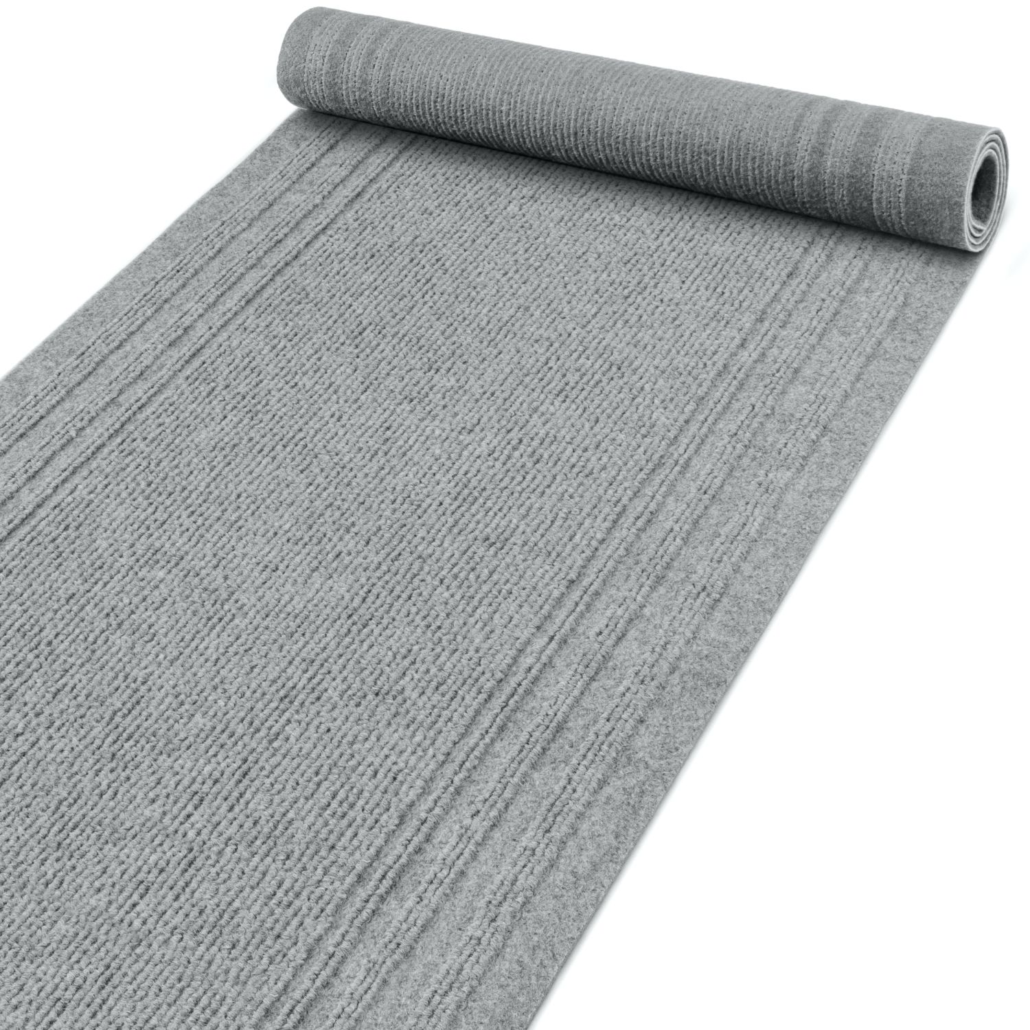 Teppichläufer Läufer Flur Sauberlaufmatte Läufer Mehrfarbig Meterware Grau 100x67cm