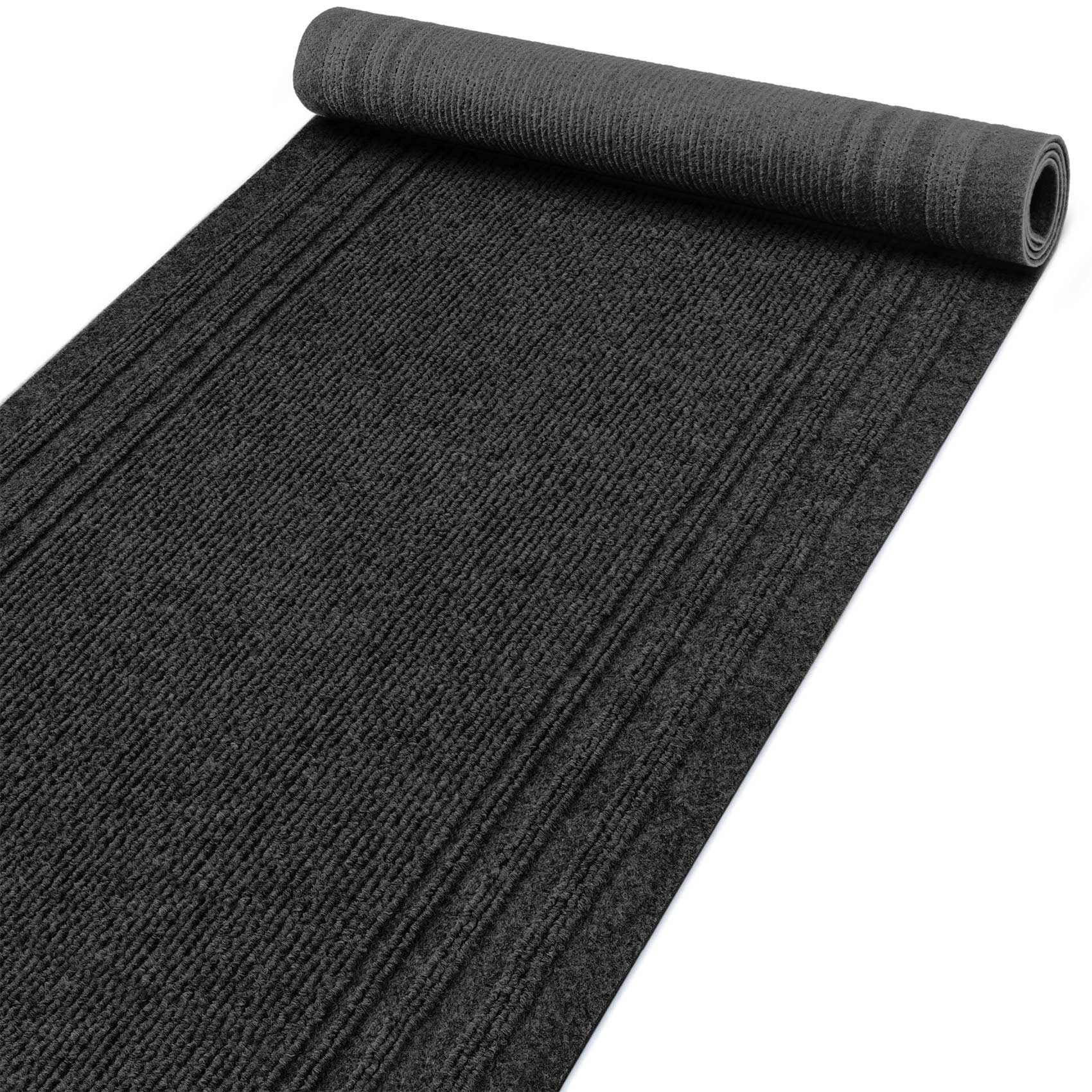 Teppichläufer Läufer Flur Sauberlaufmatte Läufer Mehrfarbig Meterware Schwarz 100x67cm