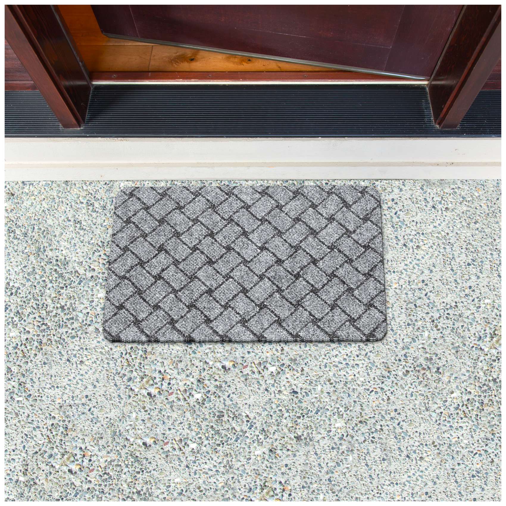 Teppichläufer Sauberlaufmatte Schmutzfangmatte Flur Läufer MELBOURNE Breite 100cm Grau 40x60cm