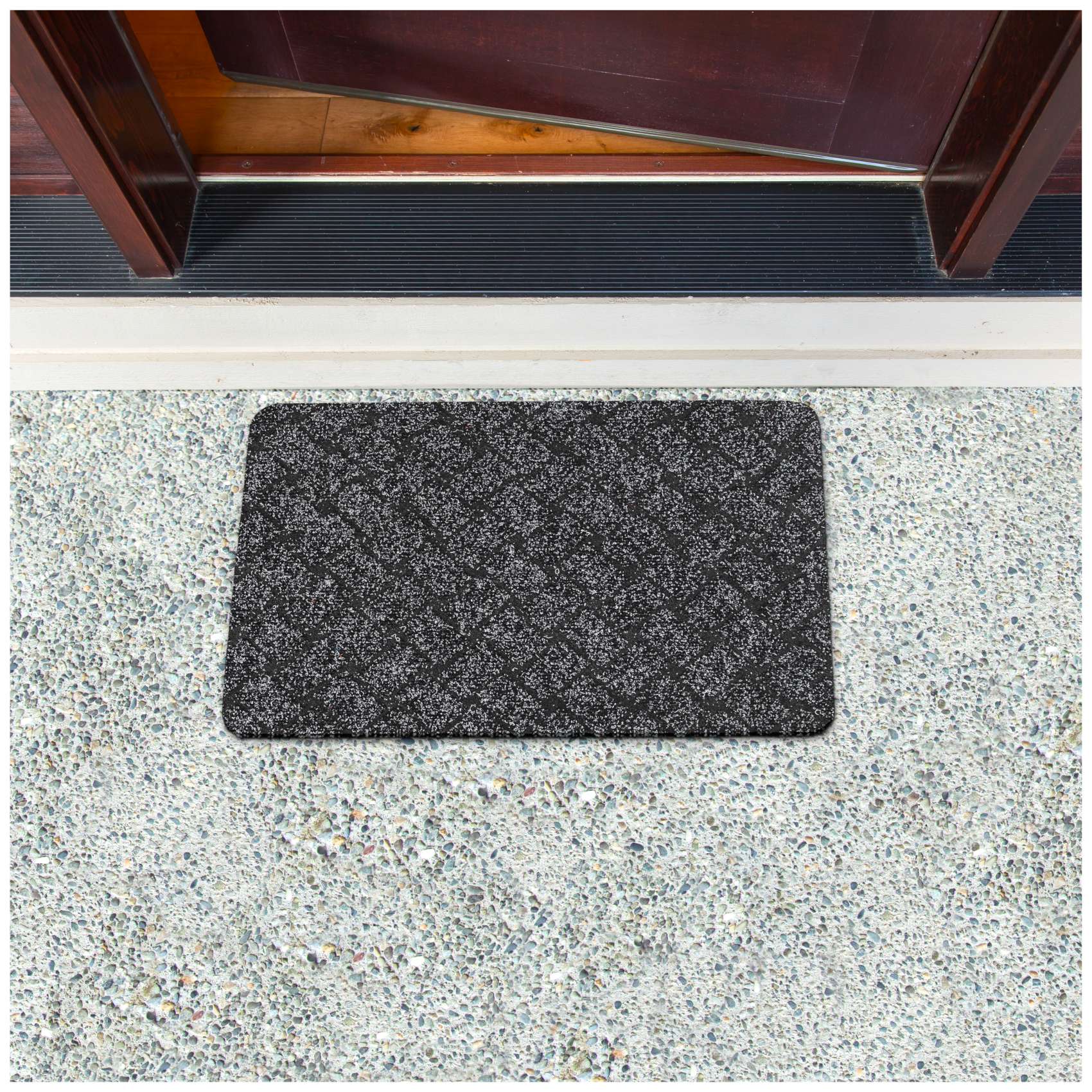 Teppichläufer Sauberlaufmatte Schmutzfangmatte Flur Läufer MELBOURNE Breite 100cm Schwarz 40x60cm