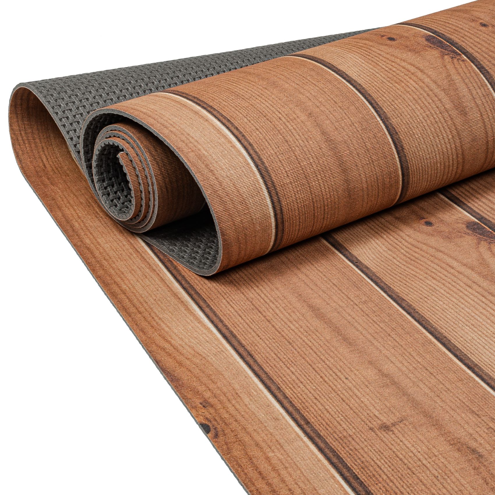 Küchenläufer Teppich Läufer Flurteppich waschbar rutschfest Holzoptik Braun Breite 65cm 100x65cm