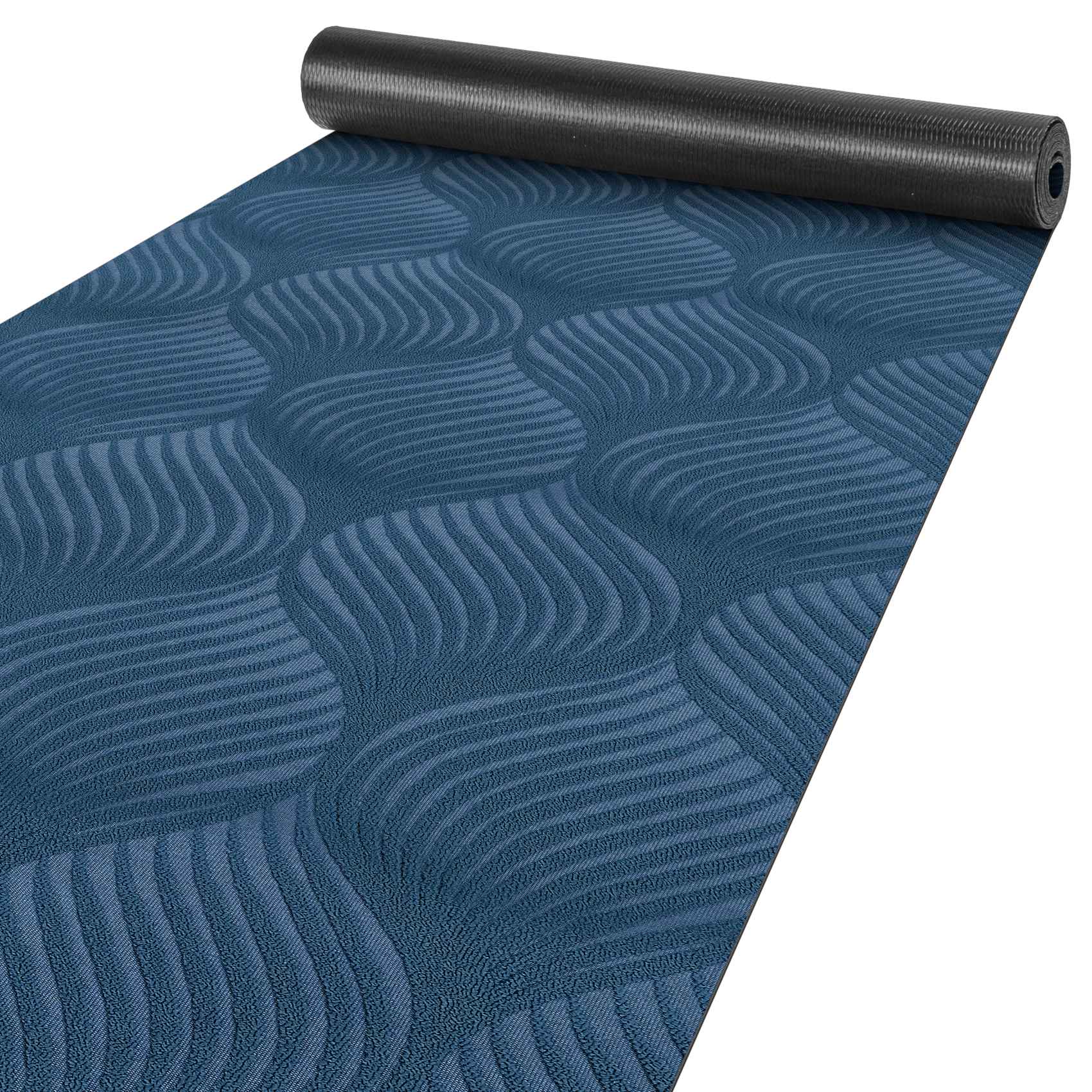 Teppichläufer Flur Läufer Küchenläufer Sauberlaufmatte Teppich Flur abwaschbar Textil Baker Breite 67cm Blau 100x67cm
