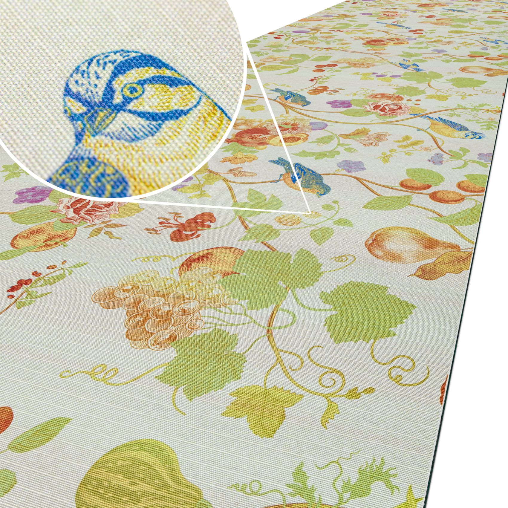 Küchenläufer waschbar Textil + PVC Küchenteppich rutschfest Sprinty Botanic Mehrfarbig 50cm Breit 100x52cm