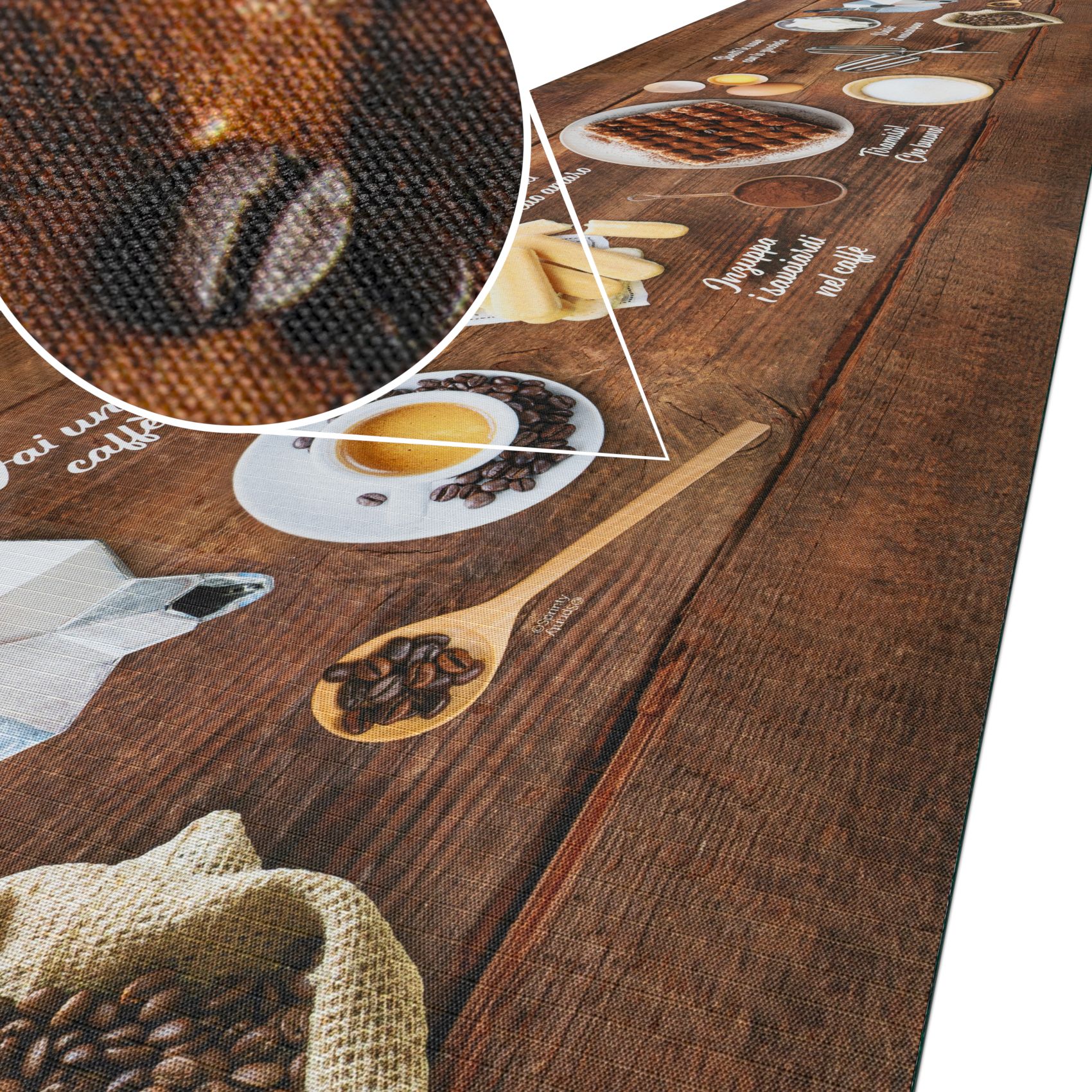 Küchenläufer Küchenteppich Läufer Flur Teppichläufer Sprinty Gelati Mehrfarbig 50cm Breit 100x52cm