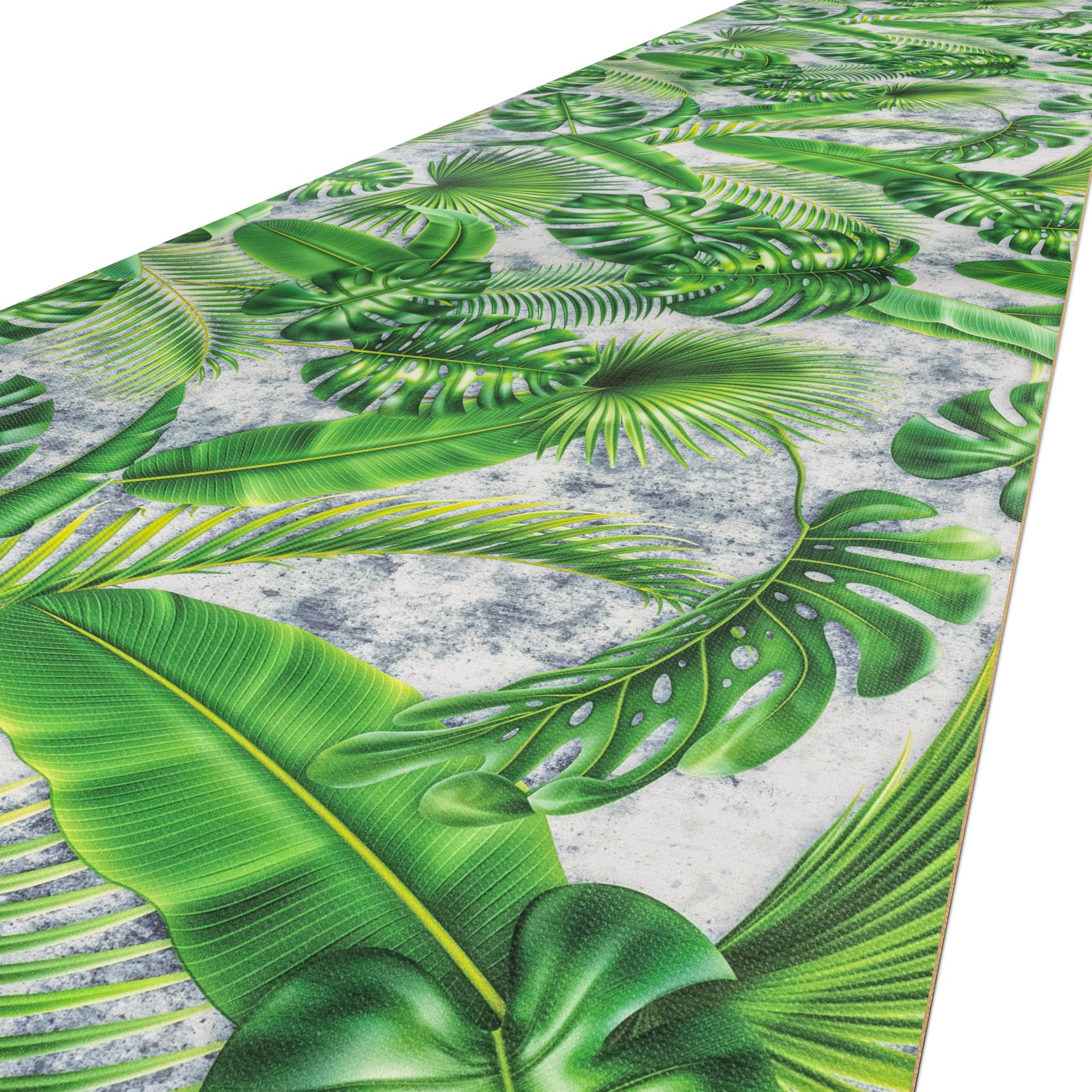 Küchenläufer Küchenteppich Flurteppich Palmenblätter Grün Teppichläufer Läufer rutschfest 100x52cm