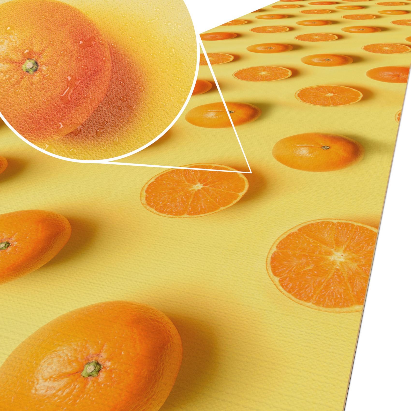 Küchenläufer Küchenteppich Läufer Flur Teppichläufer rutschfest Orangen 100x52cm