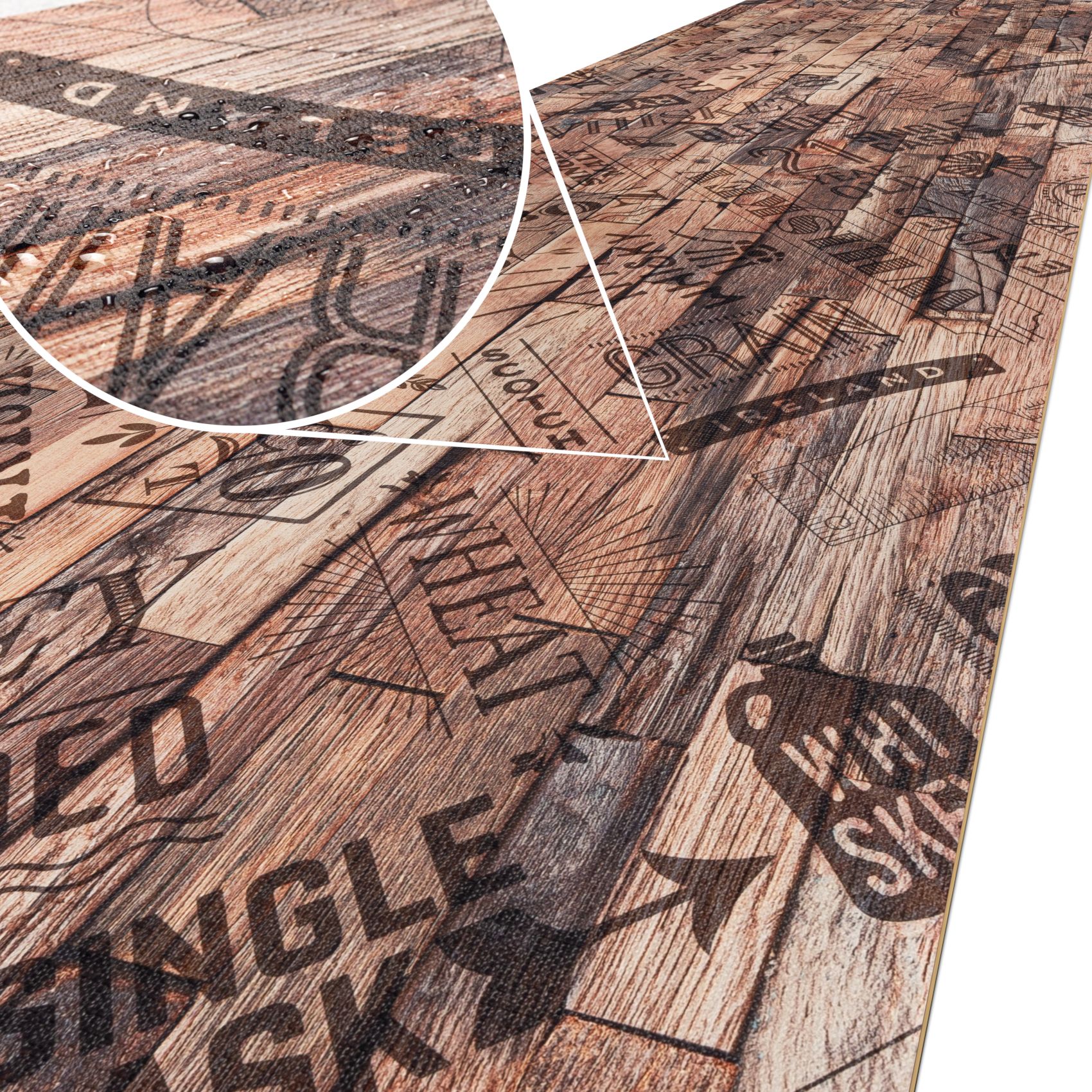 Küchenläufer Küchenteppich Läufer Flur Teppichläufer rutschfest Whisky Braun 100x52cm