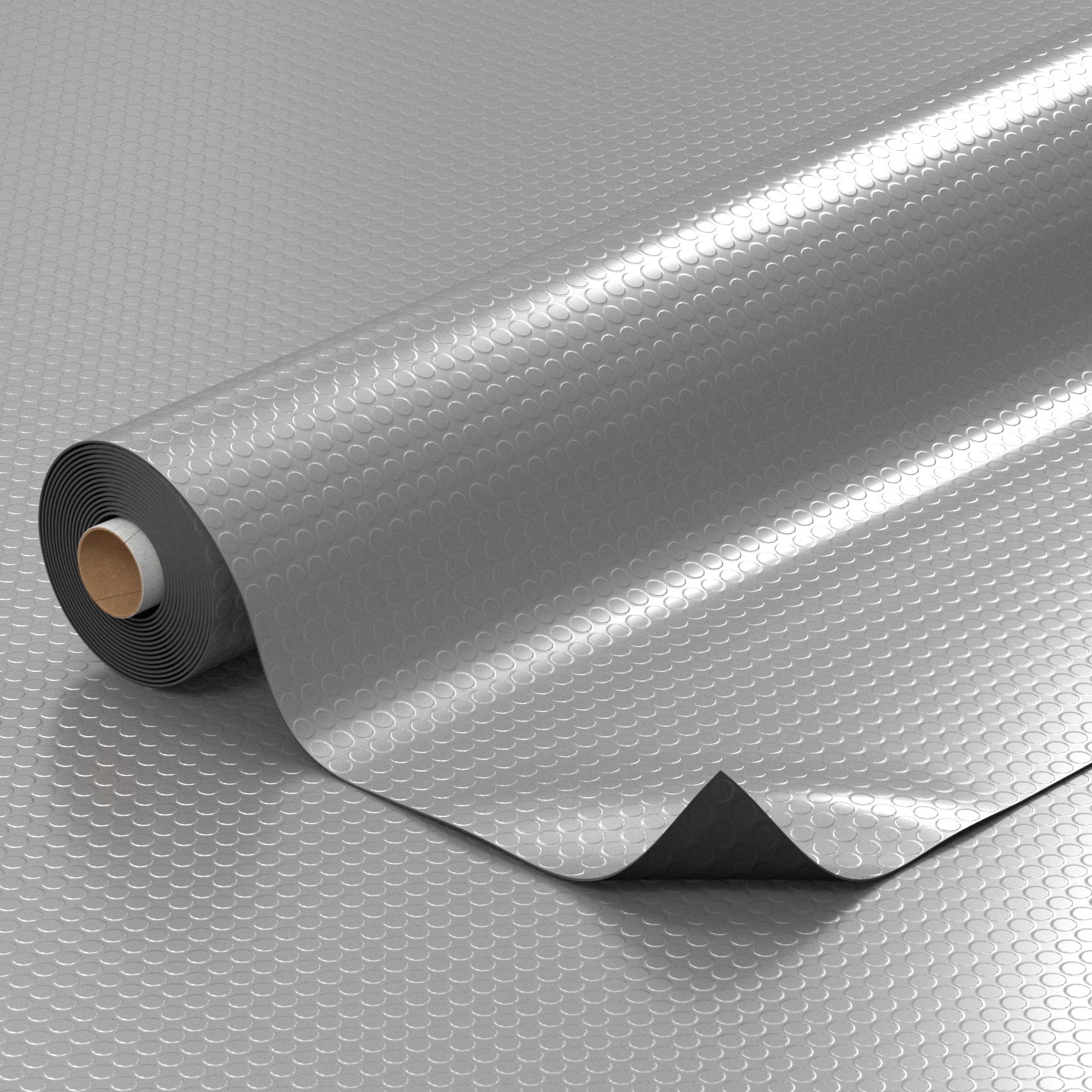 PVC Bodenbelag Noppenbelag Vinylboden Noppen Grau 1mm Antirutschmatte Meterware 140cm Breit 100x140cm