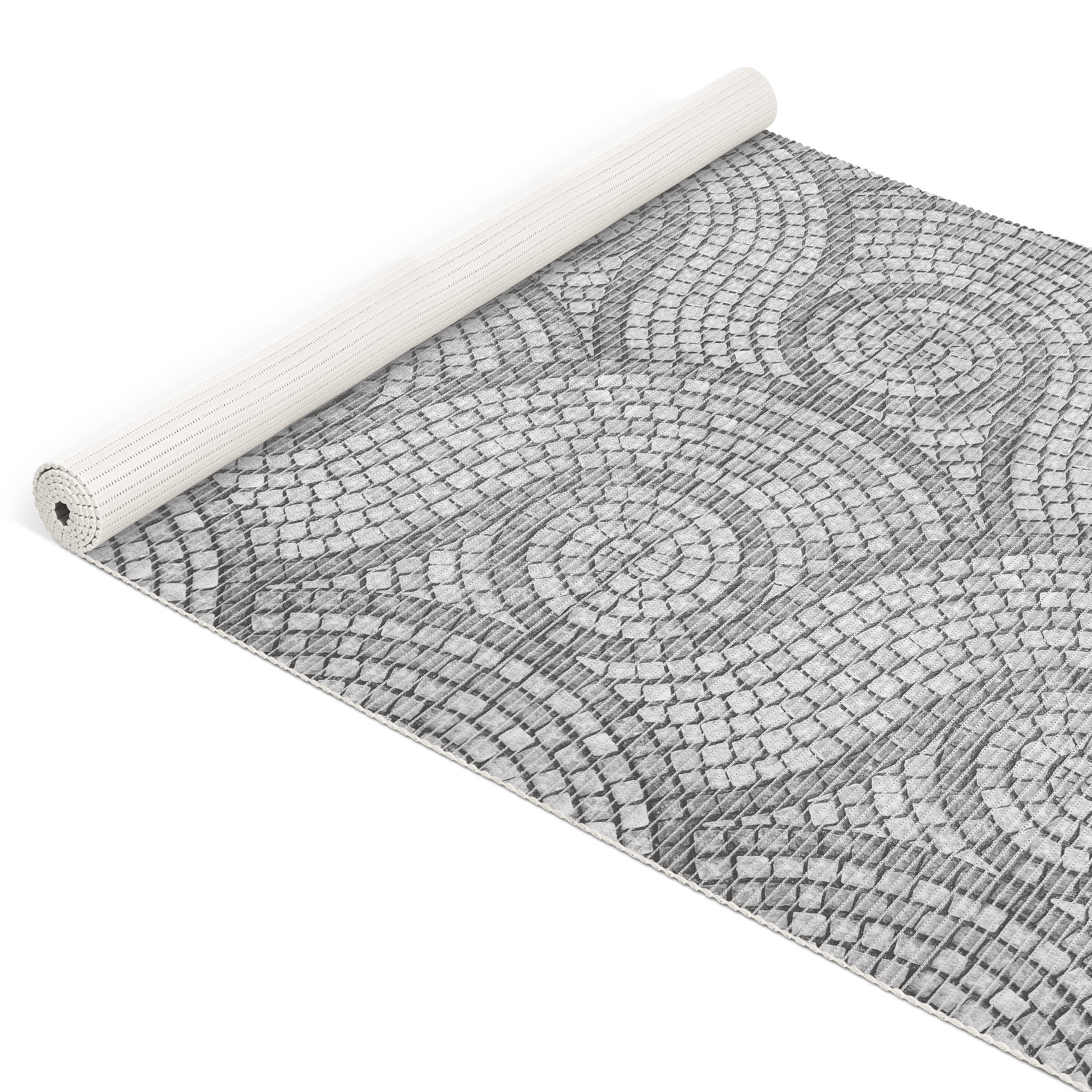 Weichschaummatte Badematte Weichschaum Bad Mosaiksteine Grau Breite 130cm Meterware 100x130cm