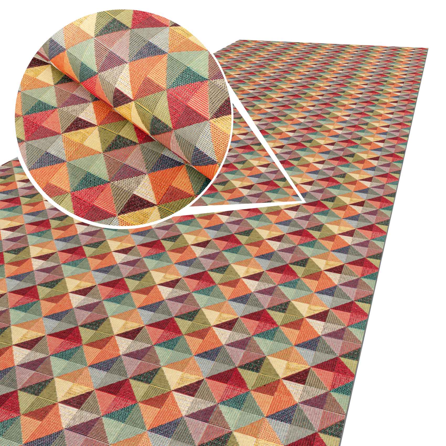 Küchenläufer Teppichläufer Flur Läufer rutschfest Rauten Breite 65cm Meterware 100x65cm