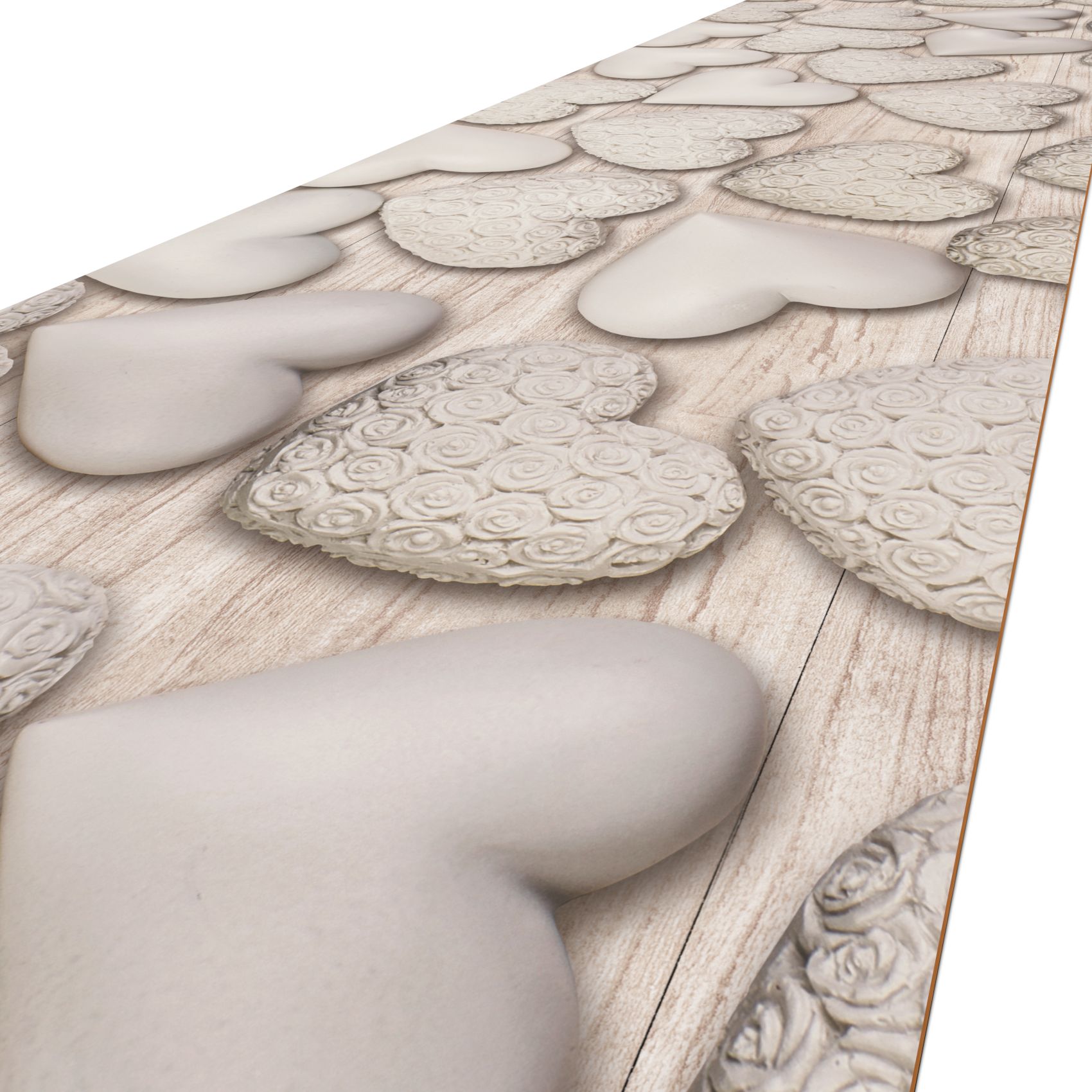 Küchenläufer PVC rutschfest abwaschbar Home Sweet Home Beige 50cm Breit 160cm