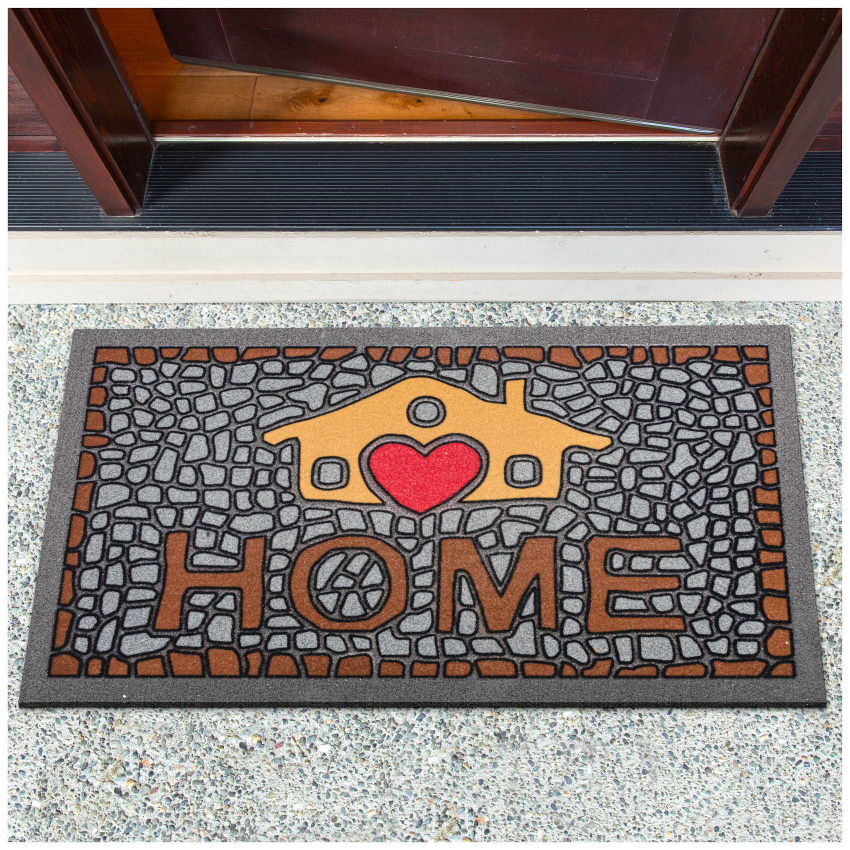 Schmutzfangmatte Fußmatte Türvorleger rutschfest My Home 40x68cm