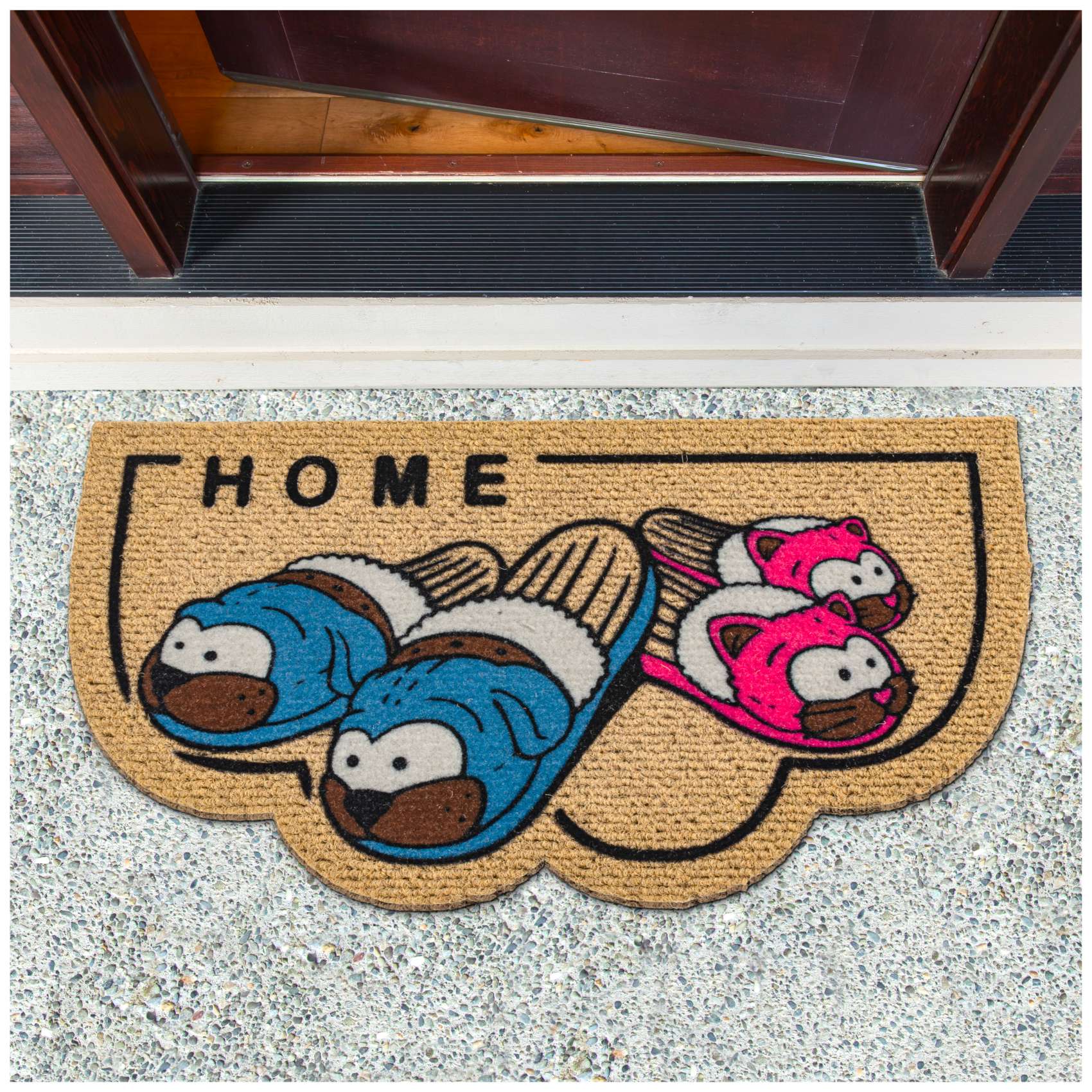 Fußmatte Schmutzfangmatte Türvorleger rutschfest Home D 40x70cm