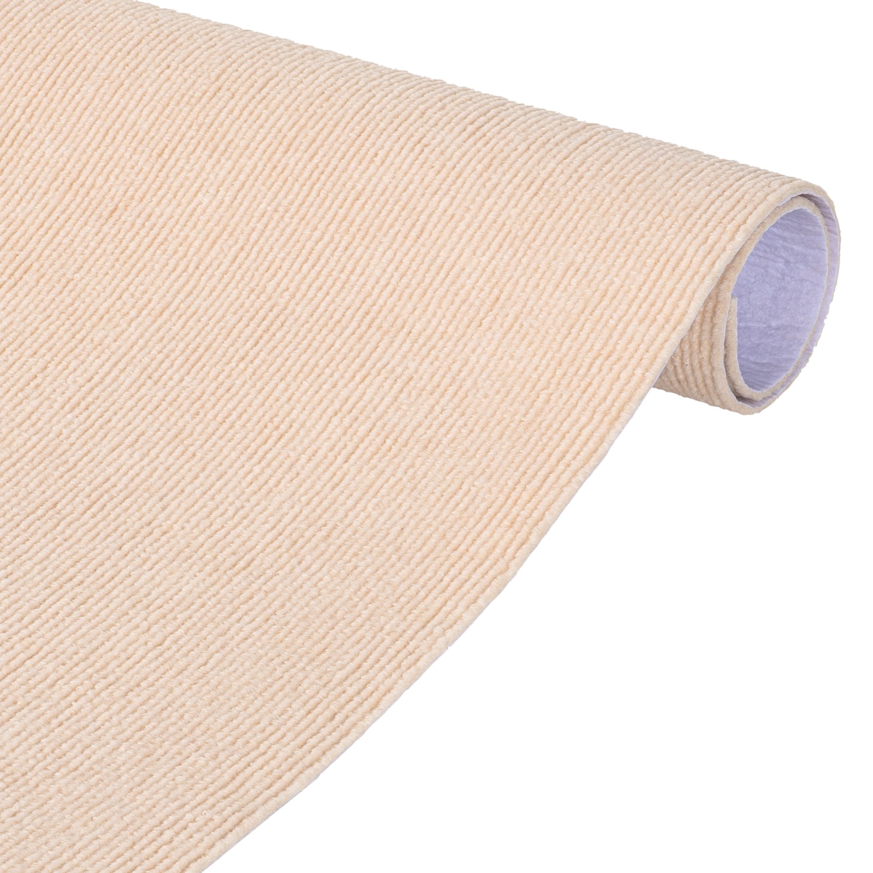 Antirutschmatte Bodenmatte selbsthaftend Teppich Bodenbelag in Meterware Creme 100x100cm