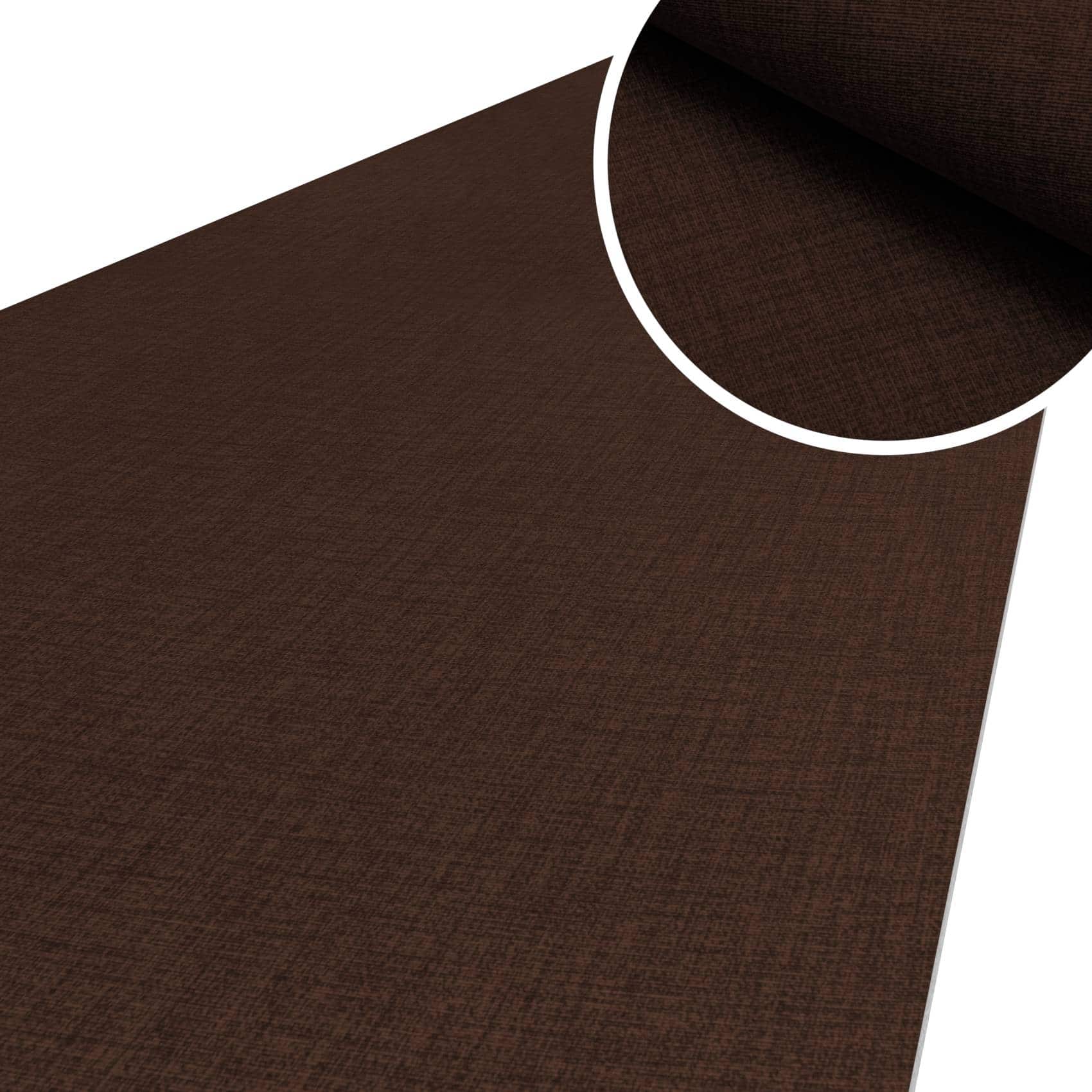 Küchenläufer Küchenteppich pflegeleicht Textiloptik Uni Braun 60x67cm