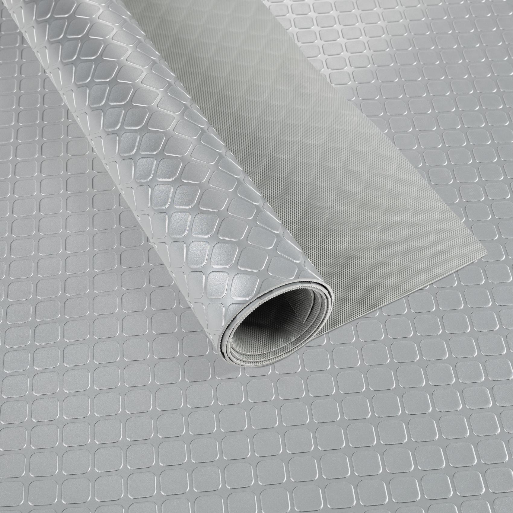 PVC Bodenbelag Dionis 1,5mm Karo Silber 100x80cm
