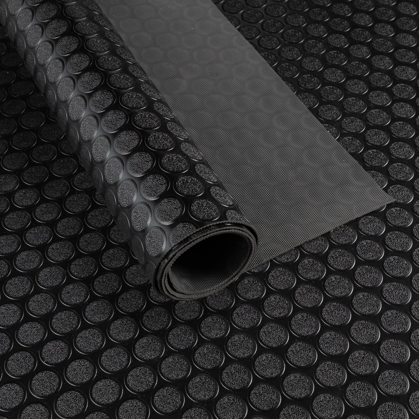 PVC Bodenbelag Dionis 1,5mm Noppen Schwarz 100x90cm