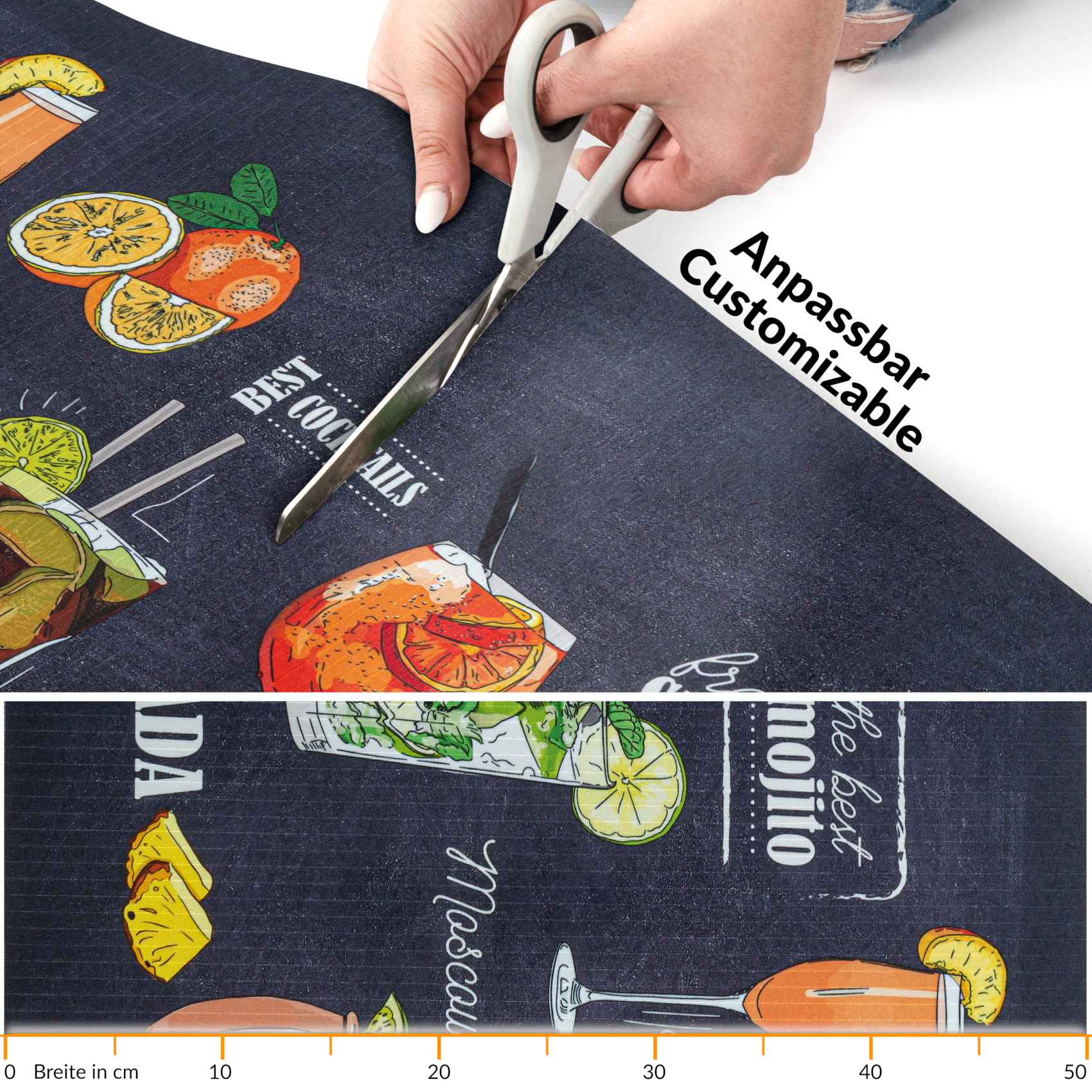 Küchenläufer waschbar Textil + PVC Küchenteppich rutschfest Sprinty Pub Mehrfarbig 50x90cm