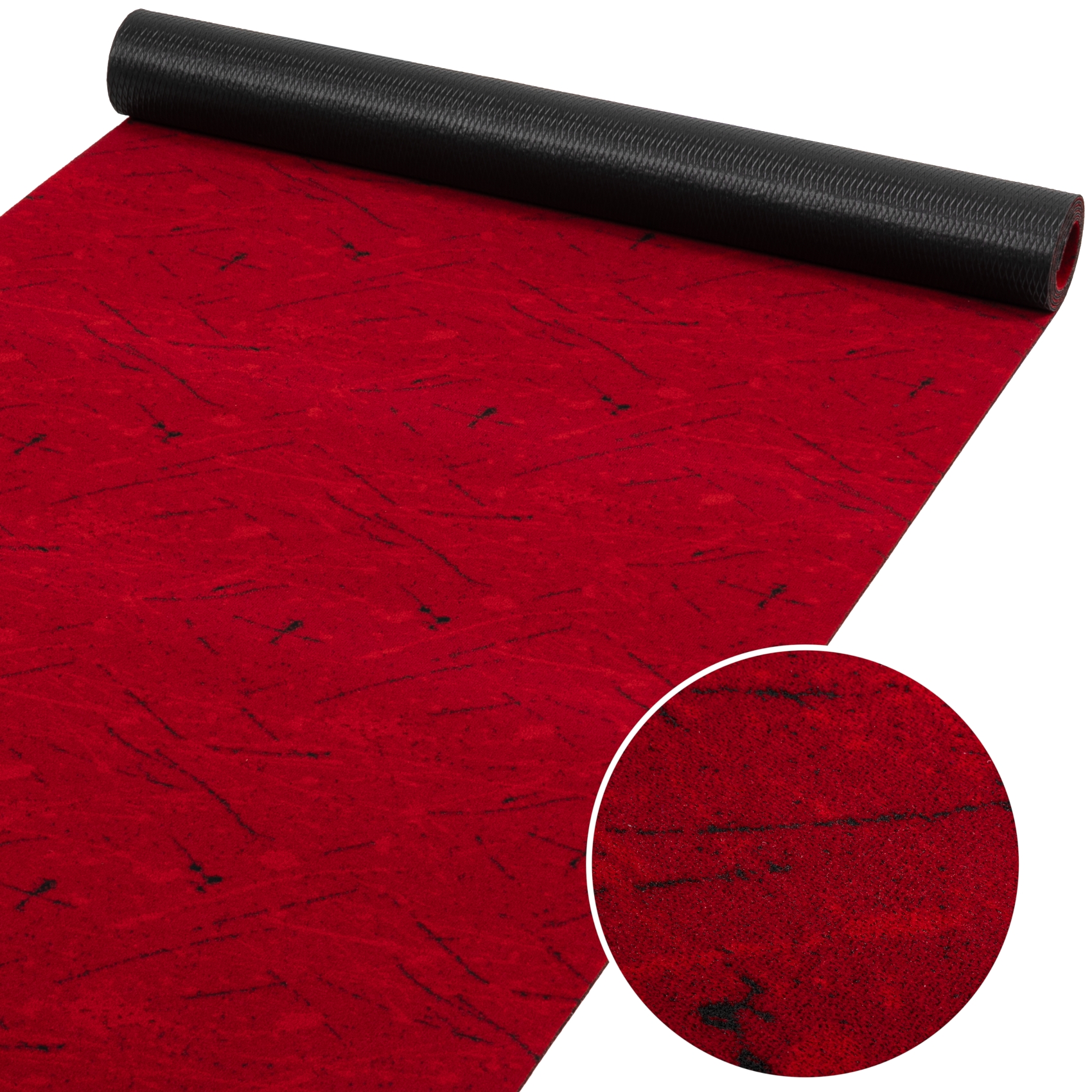 Läufer Flur Teppichläufer Küchenläufer rutschfest Velvet Grau Breite 65cm / 100cm 65 cm 100 cm