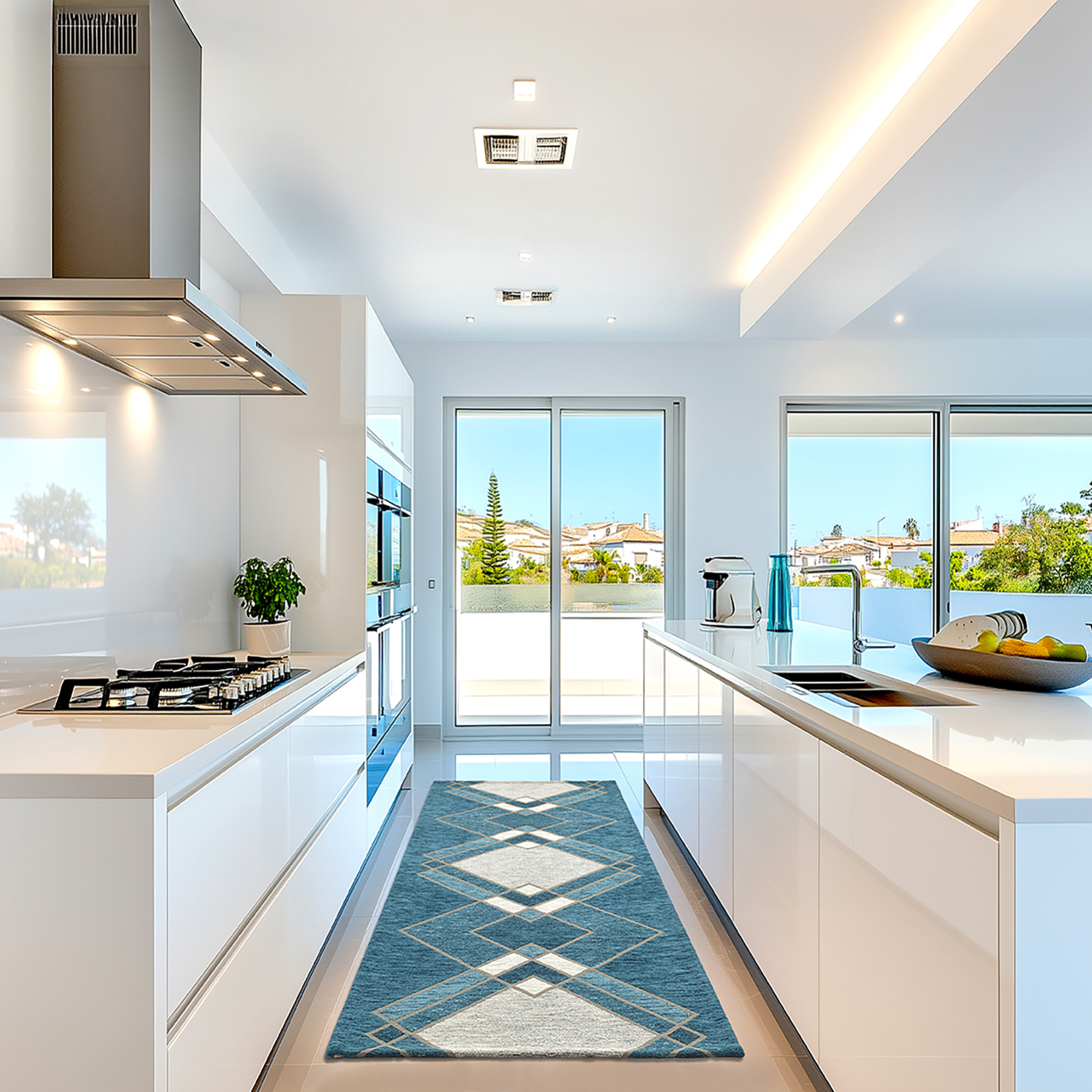 Teppich Tiziana Blau 55 x 80 cm