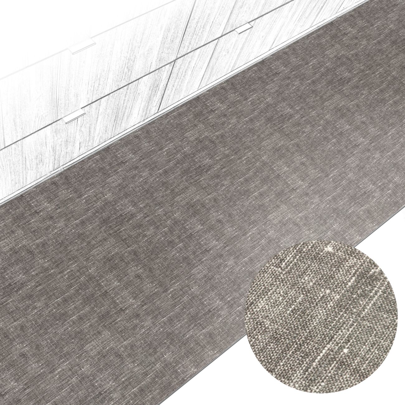 Küchenteppich Küchenläufer abwaschbar Teppichläufer Küche rutschfest Flur Läufer pflegeleicht Uni ANTRe Breite 67cm 100 x 67 cm