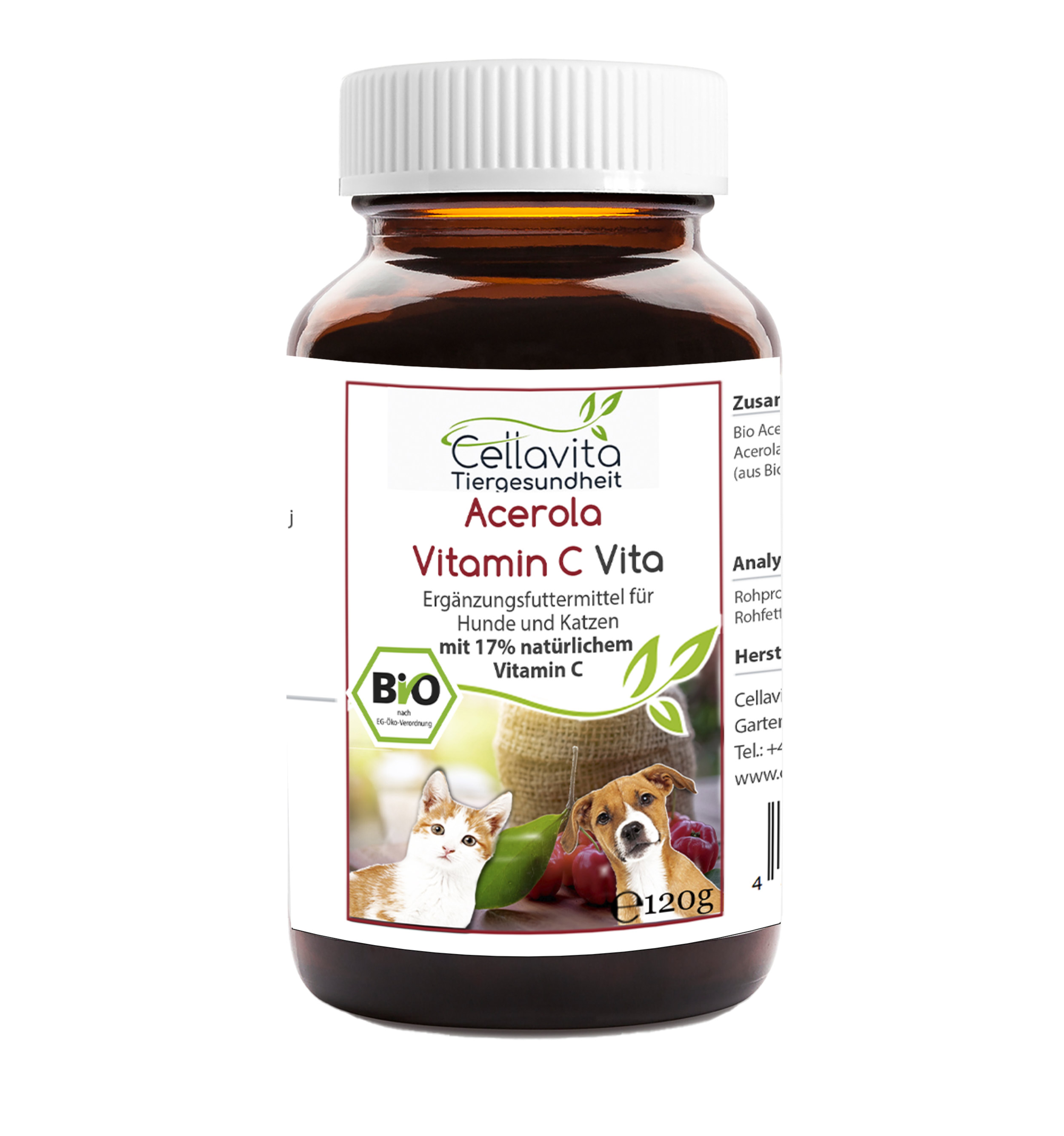 Bio Acerola Vitamin C - 120g für Hunde & Katze