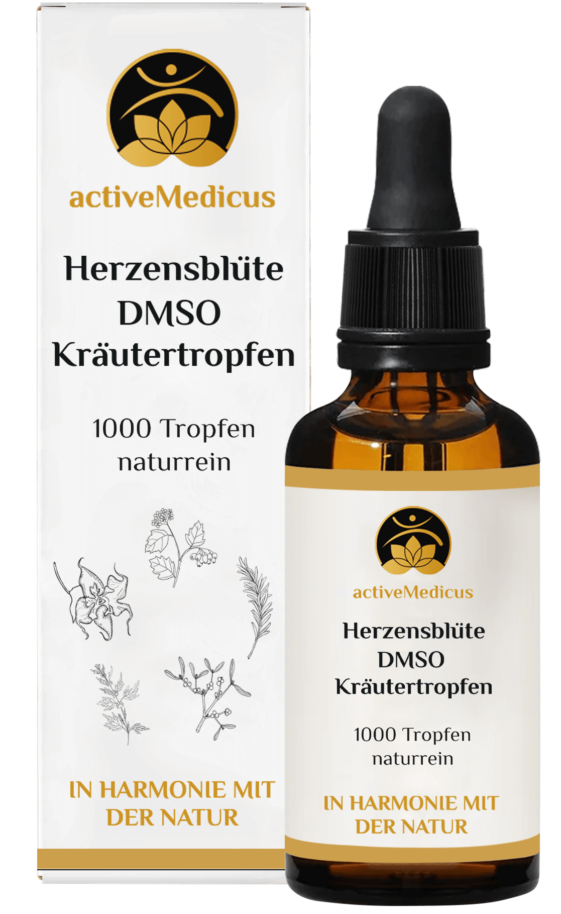 Herzensblüte DMSO Kräutertropfen (50 ml, 1000 Tropfen)