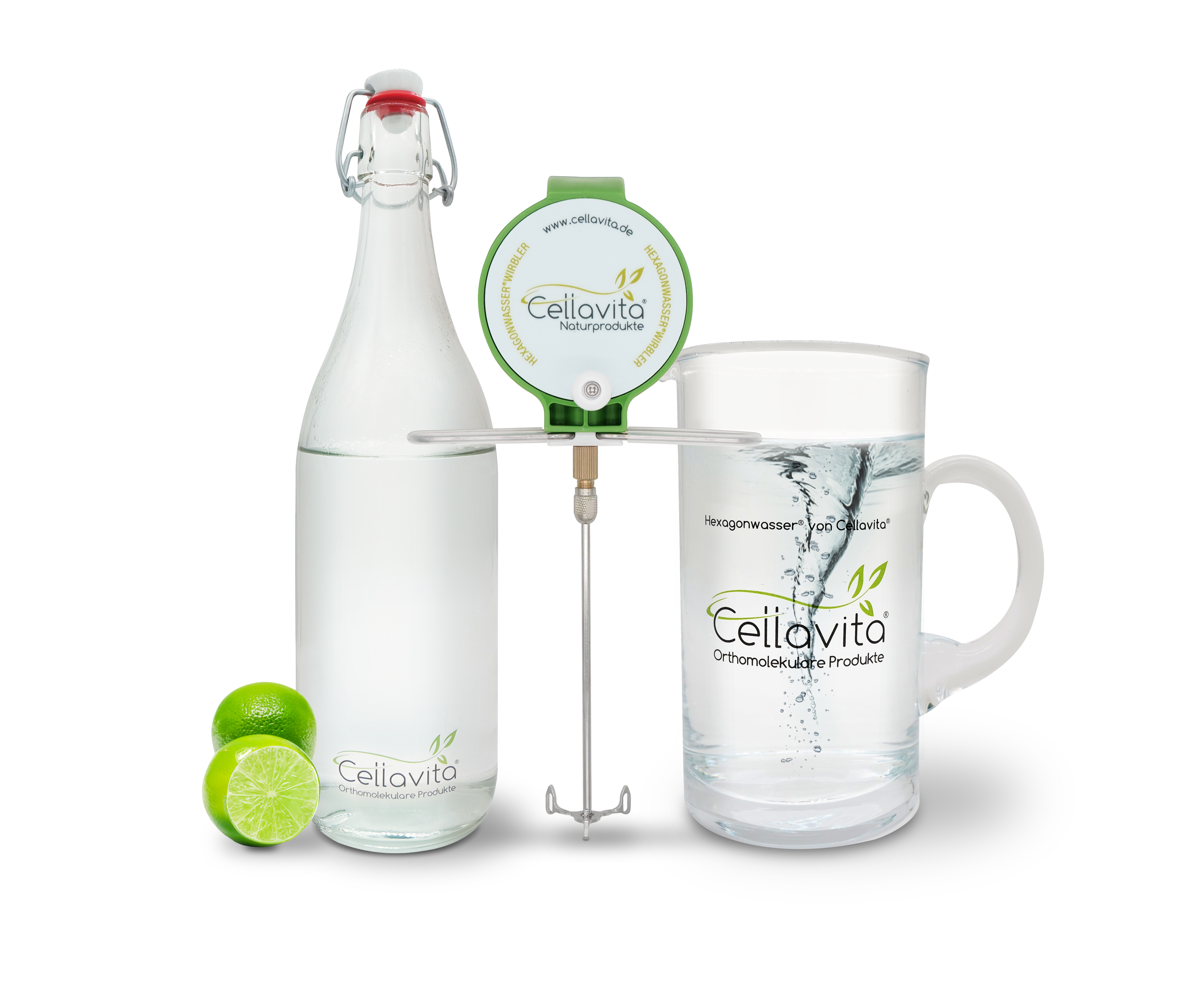 Hexagonwasser®-Wirbler Set (Hand)