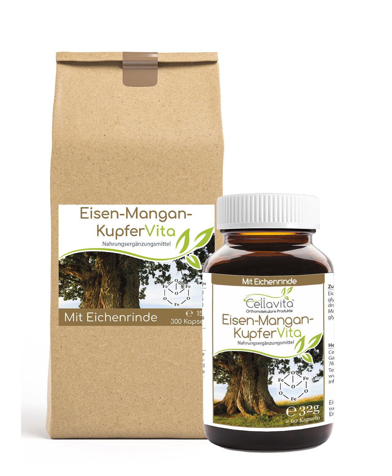 Eisen-Mangan-Kupfer Vita Kapseln