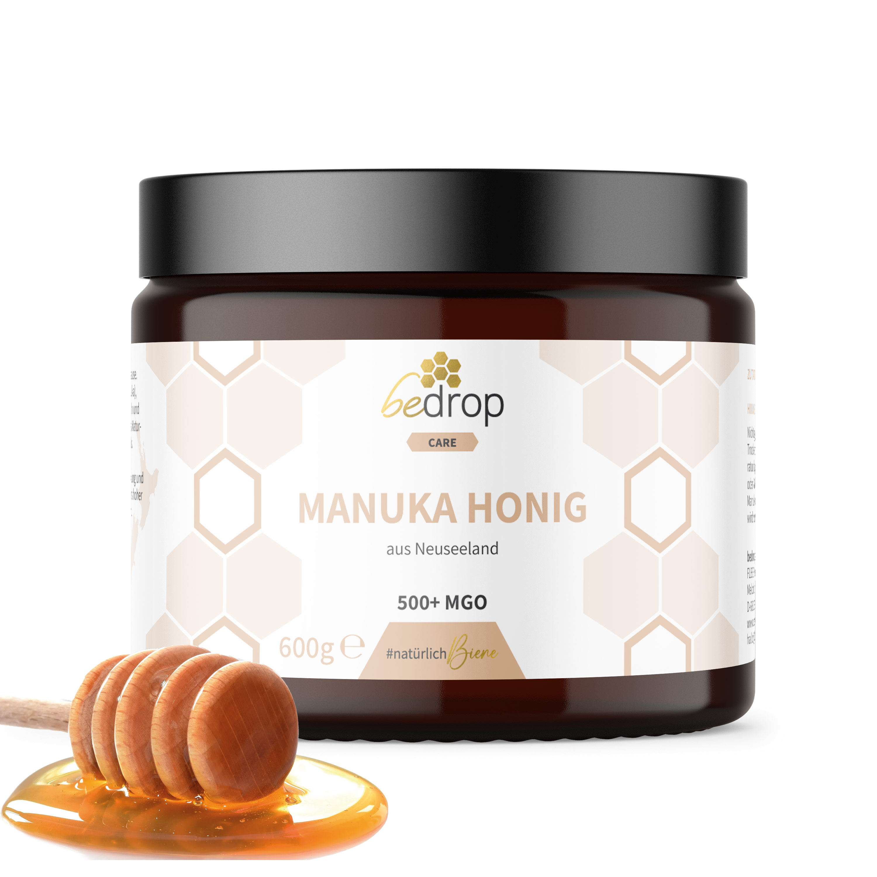 Manuka Honig 600g mit MGO 500+ Vorratsglas XXL Glas