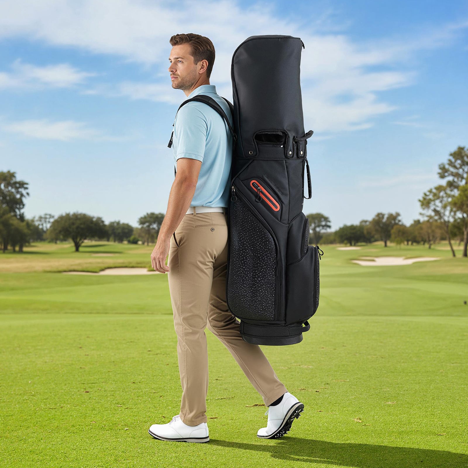 11 Teiliges Golfschläger Set für Rechtshänder mit Golftasche Golf Set Golfschlägersätze Caddy Bag