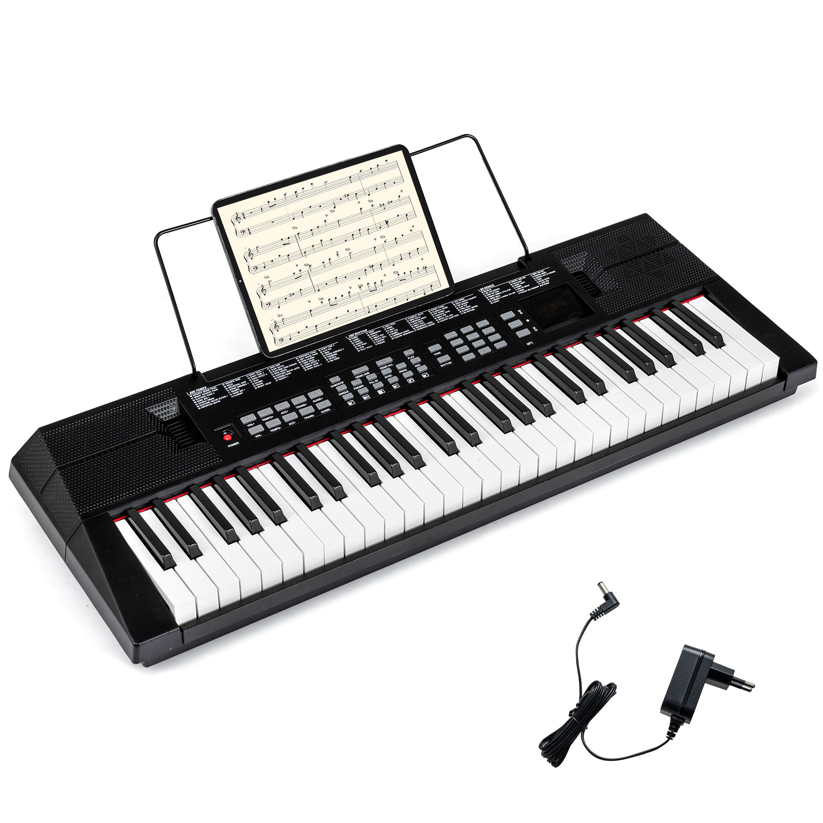 54 Tasten Klavier Keyboard für Anfänger Elektronisches Keyboard Set mit 200 Rhythmen & 200 Klangfarben