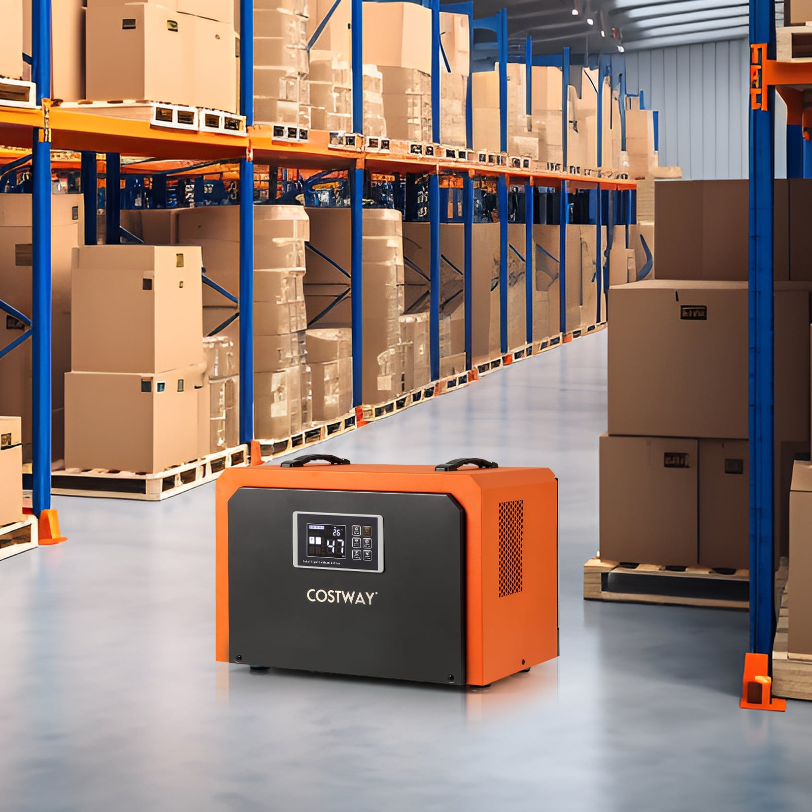 60 L/Tag Luftentfeuchter mit Ablaufschlauch & 24H Timer Bautrockner Industrie Trocknungsgerät