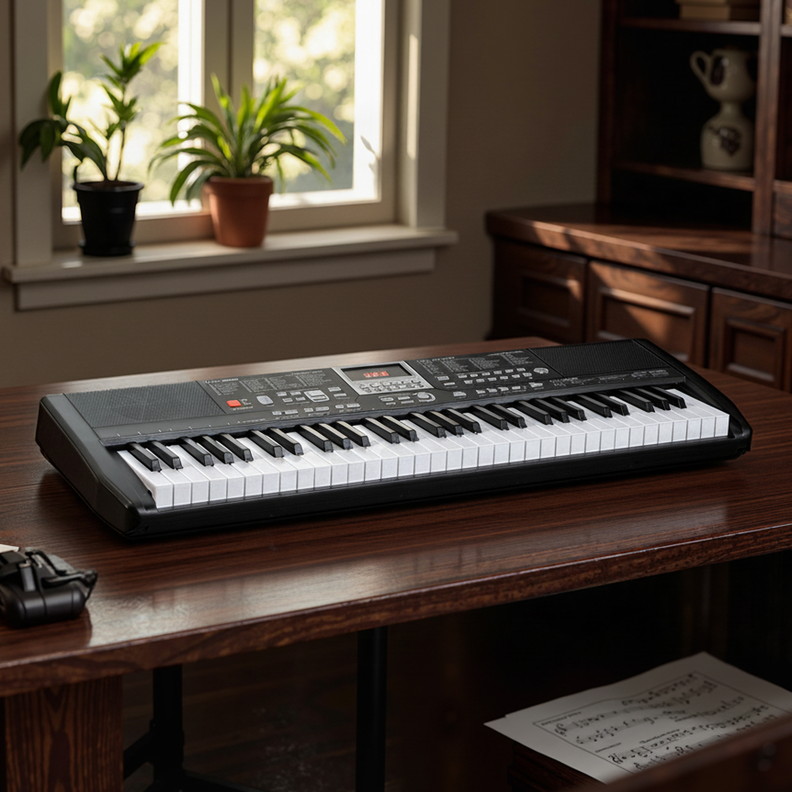 61 Tasten Klavier Keyboard für Anfänger Elektronisches Keyboard Set mit höhenverstellbarem Stativ Schwarz