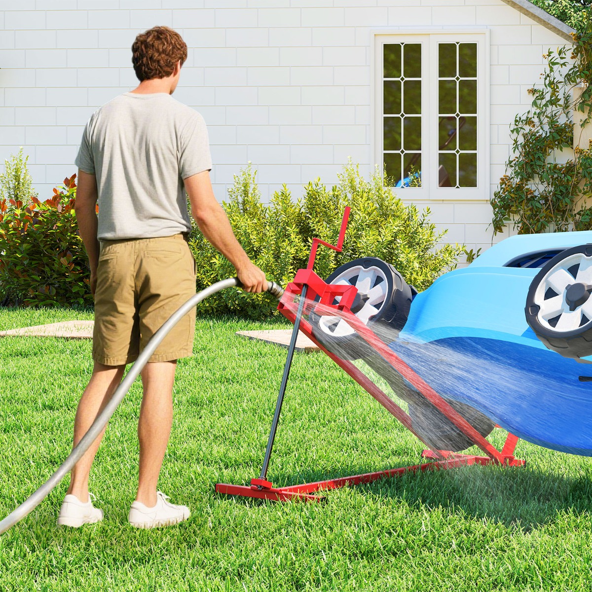 Hebevorrichtung Hebebühne Reinigungshilfe für Rasentraktor 400KG stufenlos