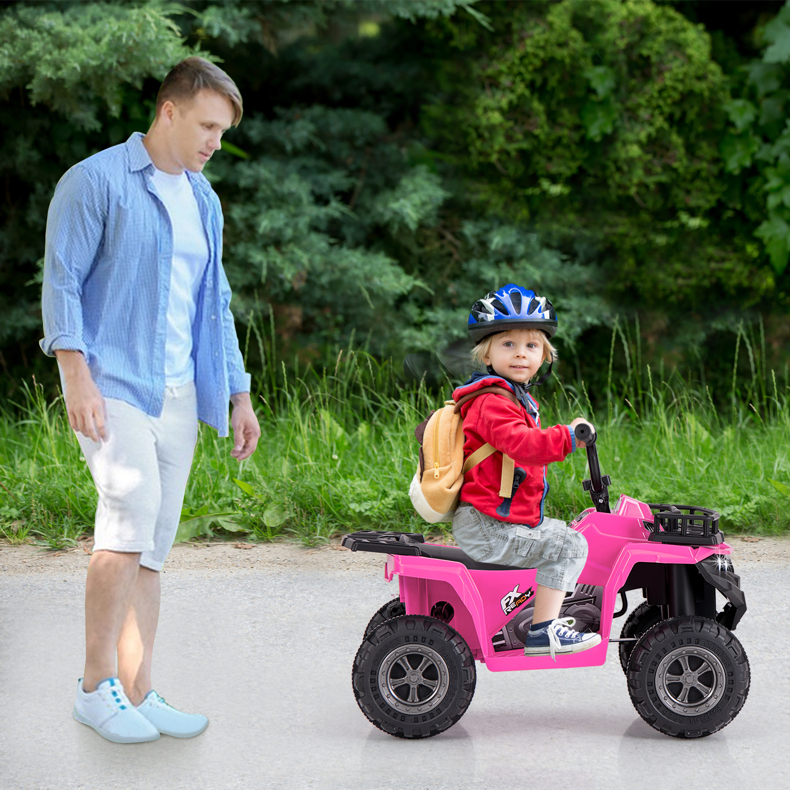 6V Kinder Elektro Quad mit Vorwärts- & Rückwärtsfunktion Kinderquad Elektroauto ATV Rosa