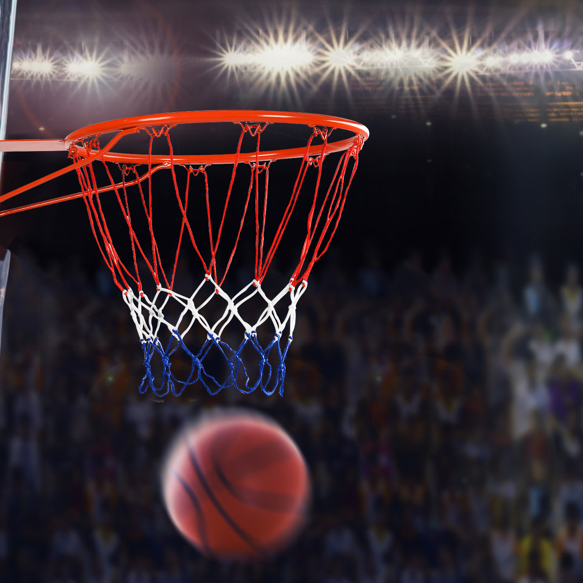 Basketballkorb an der Wand befestigter Basketballkorb Profi Dunking Basketballkorb für drinnen und draußen Orange-Rot
