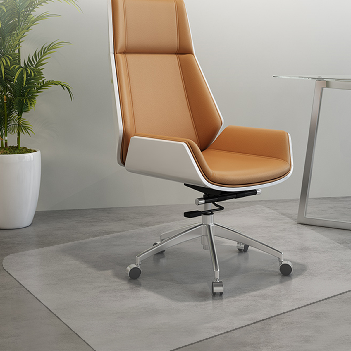 Bodenschutzmatte Bodenschutz Büro Stuhl Unterlage Schutz Matte PVC 2 (120x150cm) 