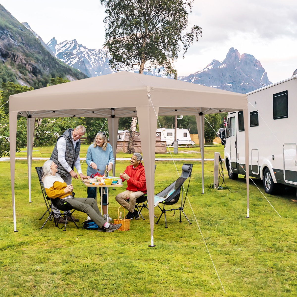 Sechseckiges Pop-Up-Überdachungszelt mit Angezogenen Beinen & Tragetasche Pavillon