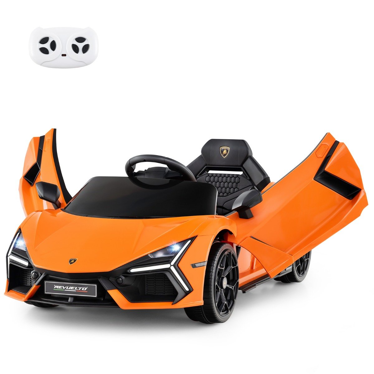 Elektroauto für Kinder Lamborghini Revuelto 12V Elektro Kinderauto mit LED Scheinwerfer Orange